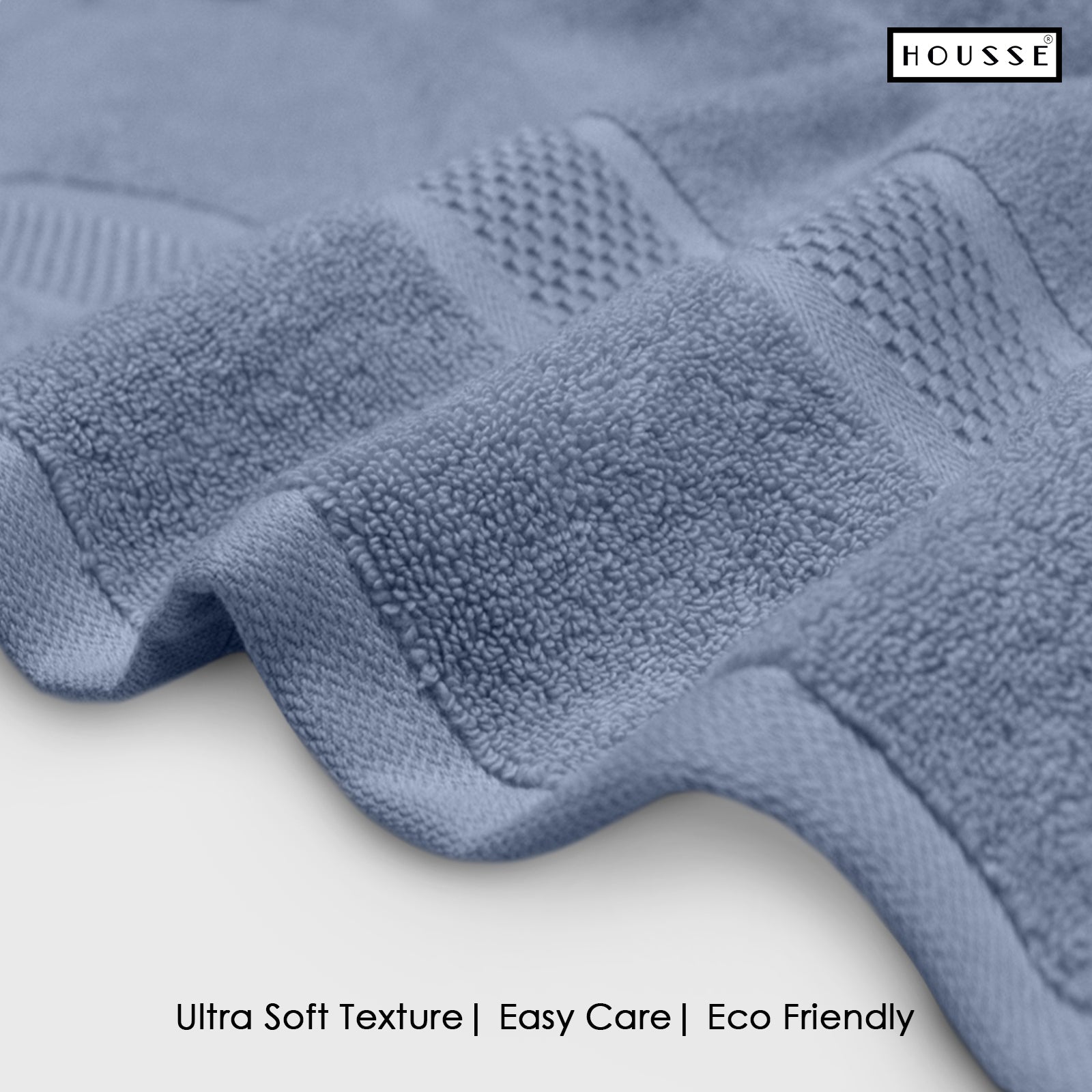 HOUSSE Nexora Cotton Towels | Quick Absorption & Faster Drying Towel | 600 GSM | Cotton Towel for Men/Women | Urban Comfort