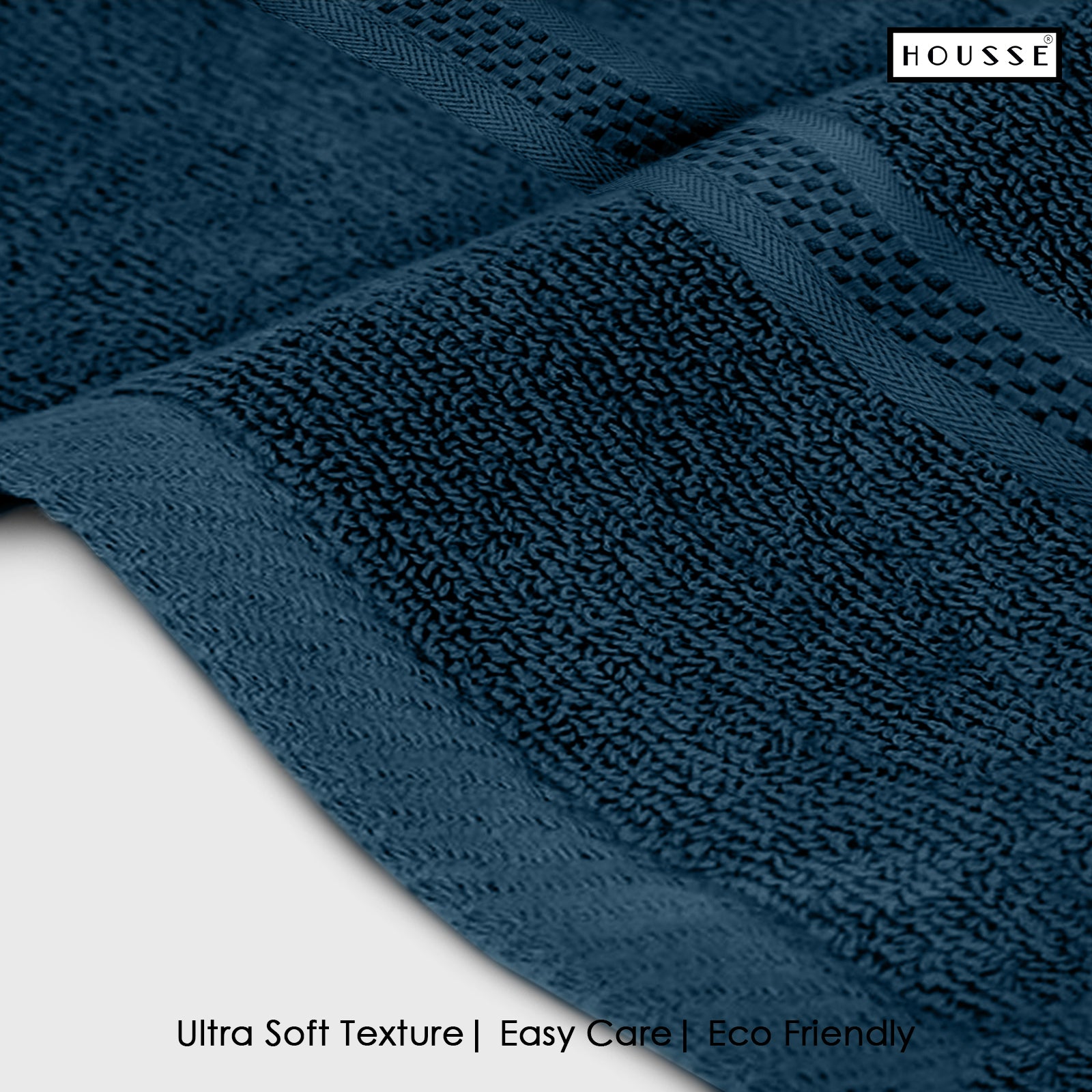 HOUSSE Nexora Cotton Towels | Quick Absorption & Faster Drying Towel | 600 GSM | Cotton Towel for Men/Women | Urban Comfort
