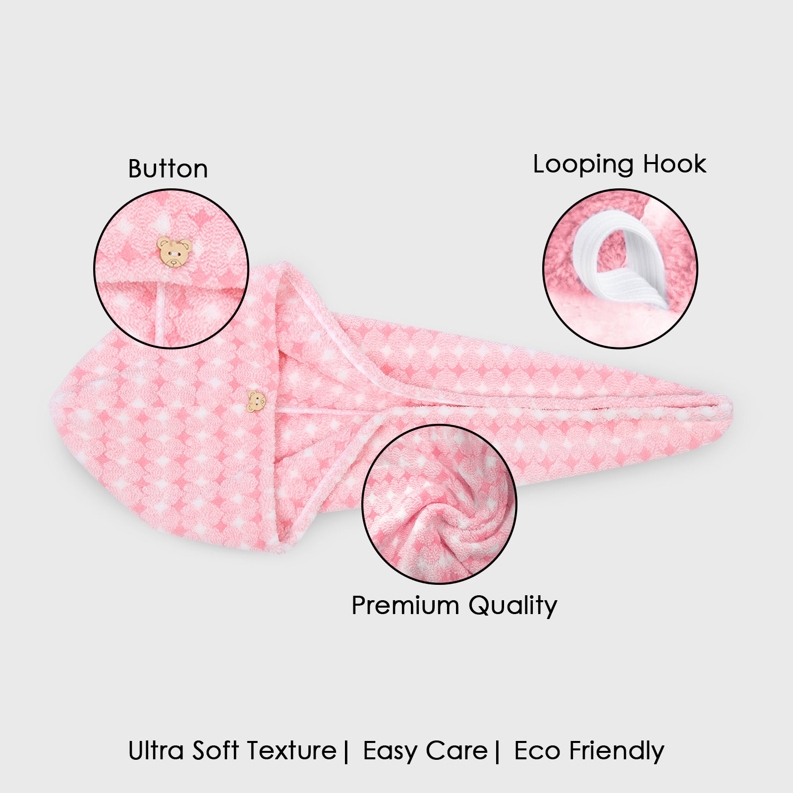 HOUSSE Eden Microfiber Head Towel, Ultra Soft, Absorbent & Hair Wrap