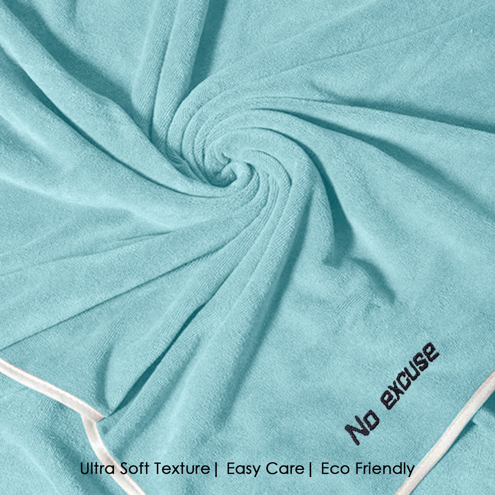 HOUSSE Premium Soft Microfiber Embroidery Bath Towel for Men, Women & Kids, 70x140cm Absorbent Quick-Drying Sweat Towel, 350 GSM Ideal for Gym, Beach, Outdoor