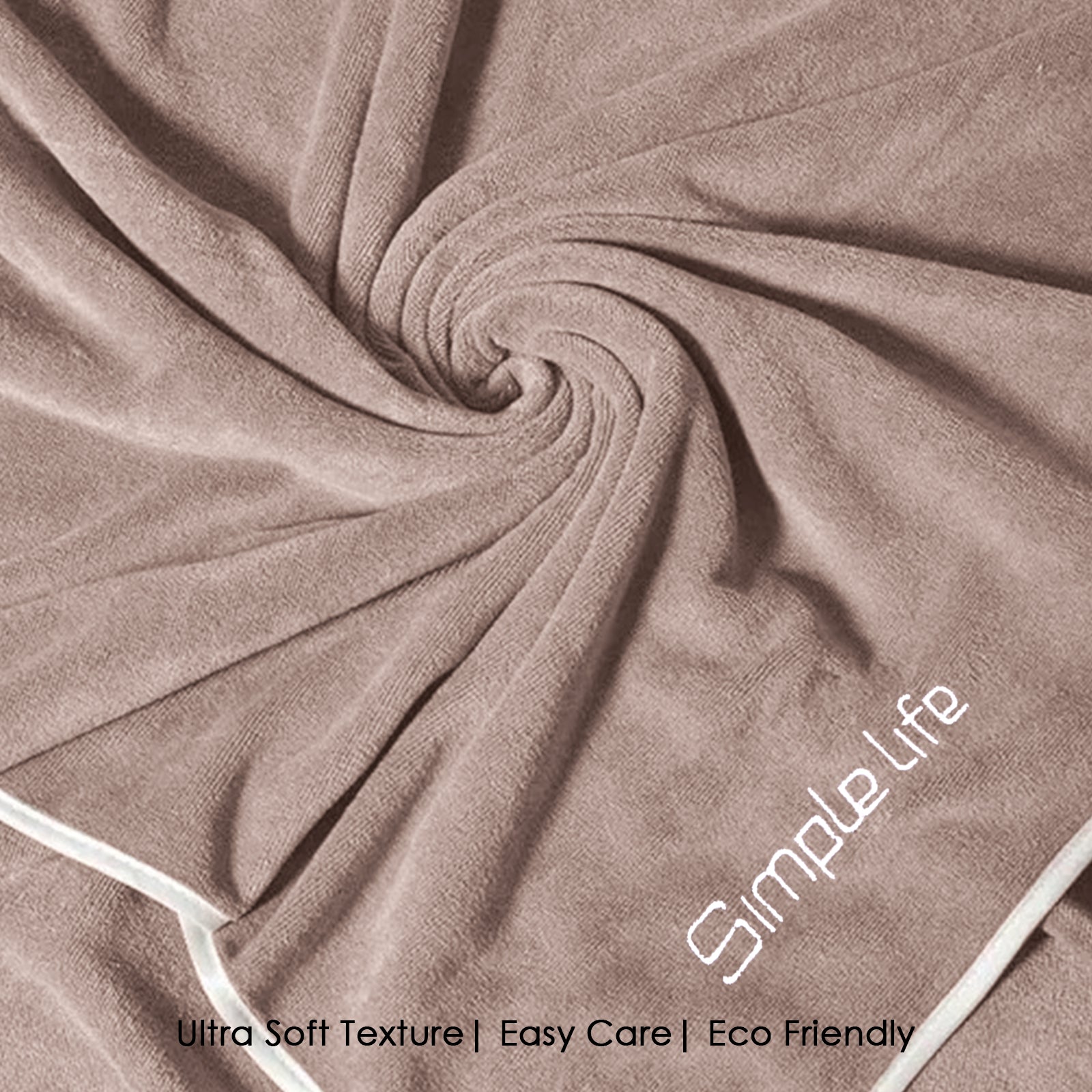 HOUSSE Premium Soft Microfiber Embroidery Bath Towel for Men, Women & Kids, 70x140cm Absorbent Quick-Drying Sweat Towel, 350 GSM Ideal for Gym, Beach, Outdoor