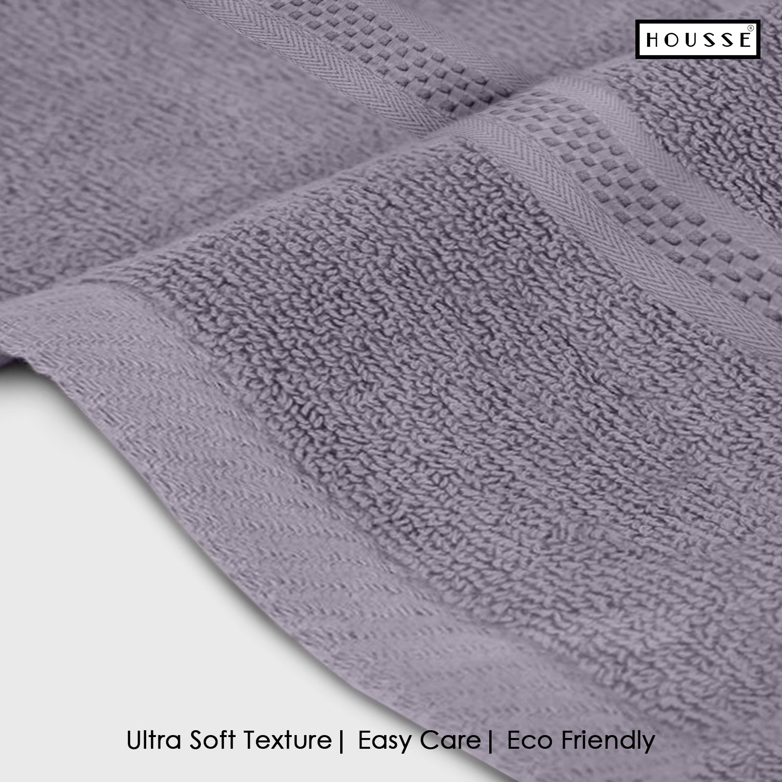 HOUSSE Nexora Cotton Towels | Quick Absorption & Faster Drying Towel | 600 GSM | Cotton Towel for Men/Women | Urban Comfort