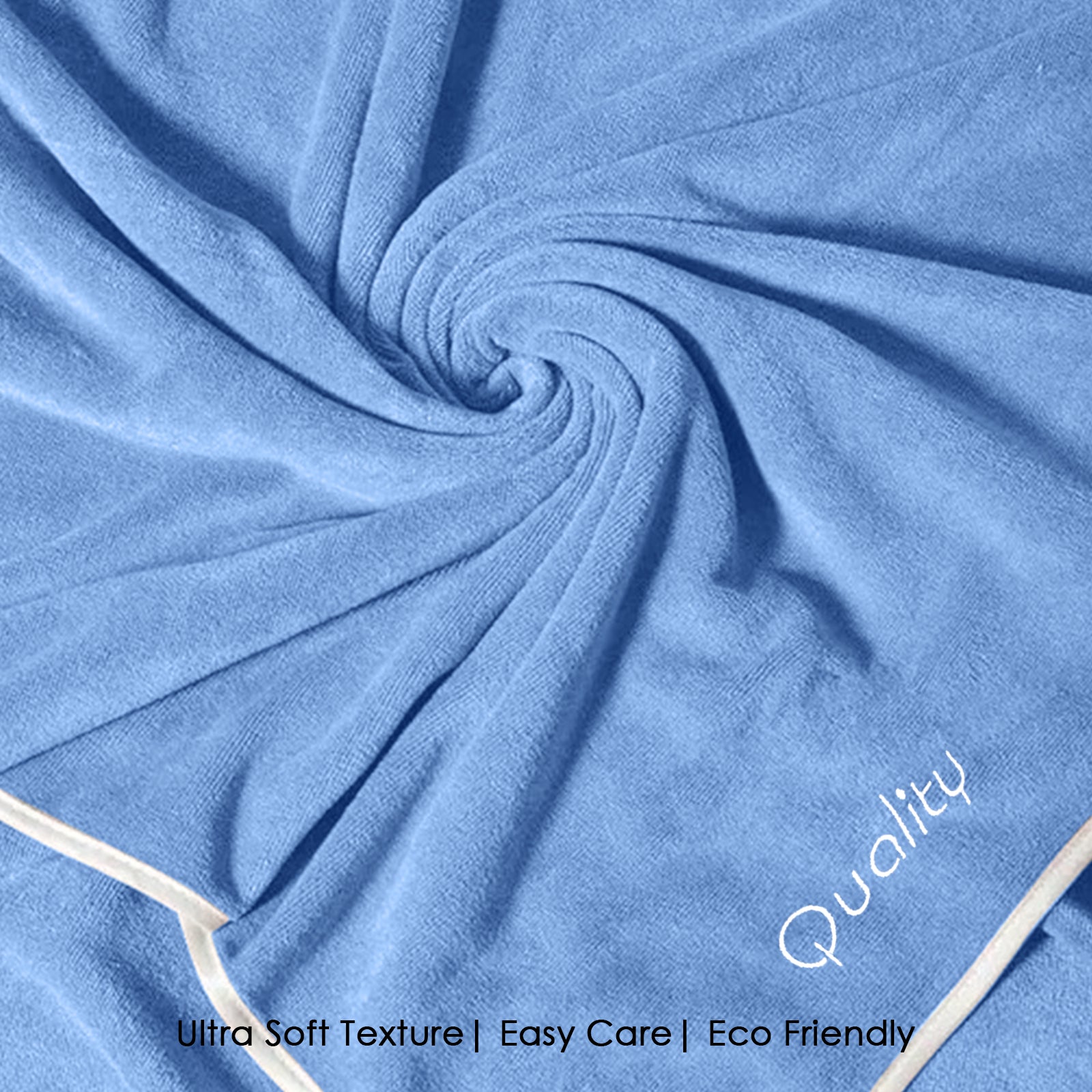 HOUSSE Premium Soft Microfiber Embroidery Bath Towel for Men, Women & Kids, 70x140cm Absorbent Quick-Drying Sweat Towel, 350 GSM Ideal for Gym, Beach, Outdoor