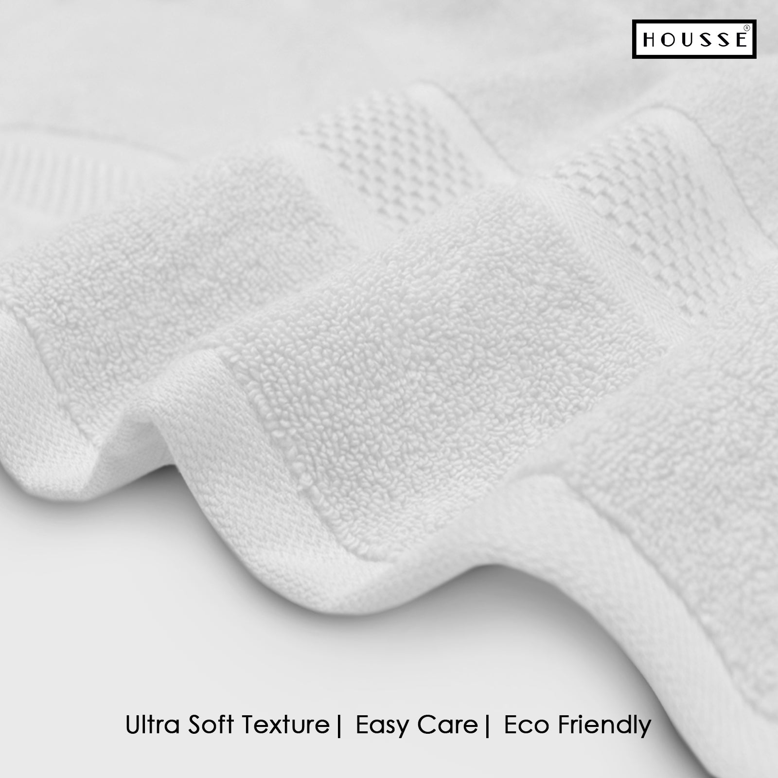 HOUSSE Nexora Cotton Towels | Quick Absorption & Faster Drying Towel | 600 GSM | Cotton Towel for Men/Women | Urban Comfort