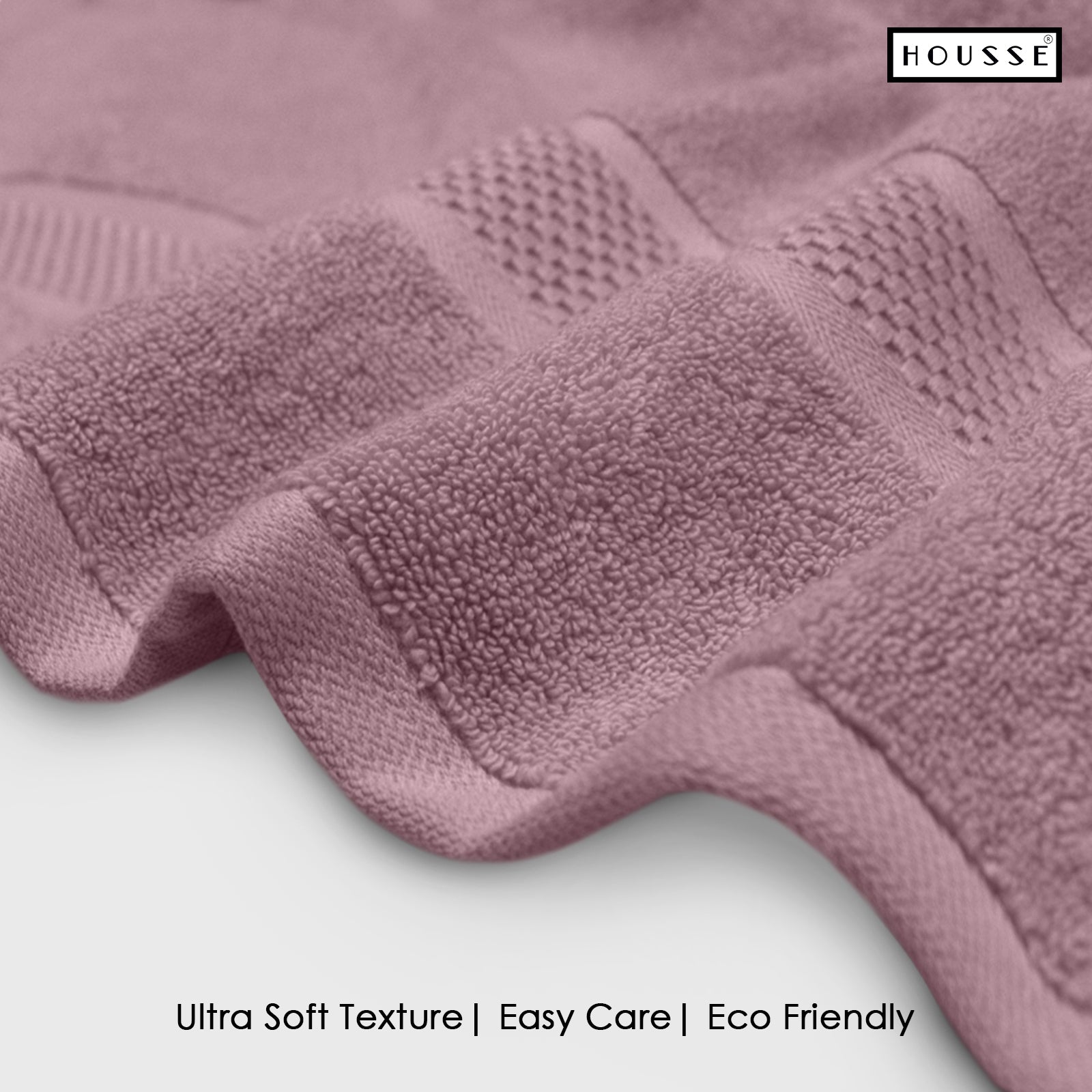 HOUSSE Nexora Cotton Towels | Quick Absorption & Faster Drying Towel | 600 GSM | Cotton Towel for Men/Women | Urban Comfort