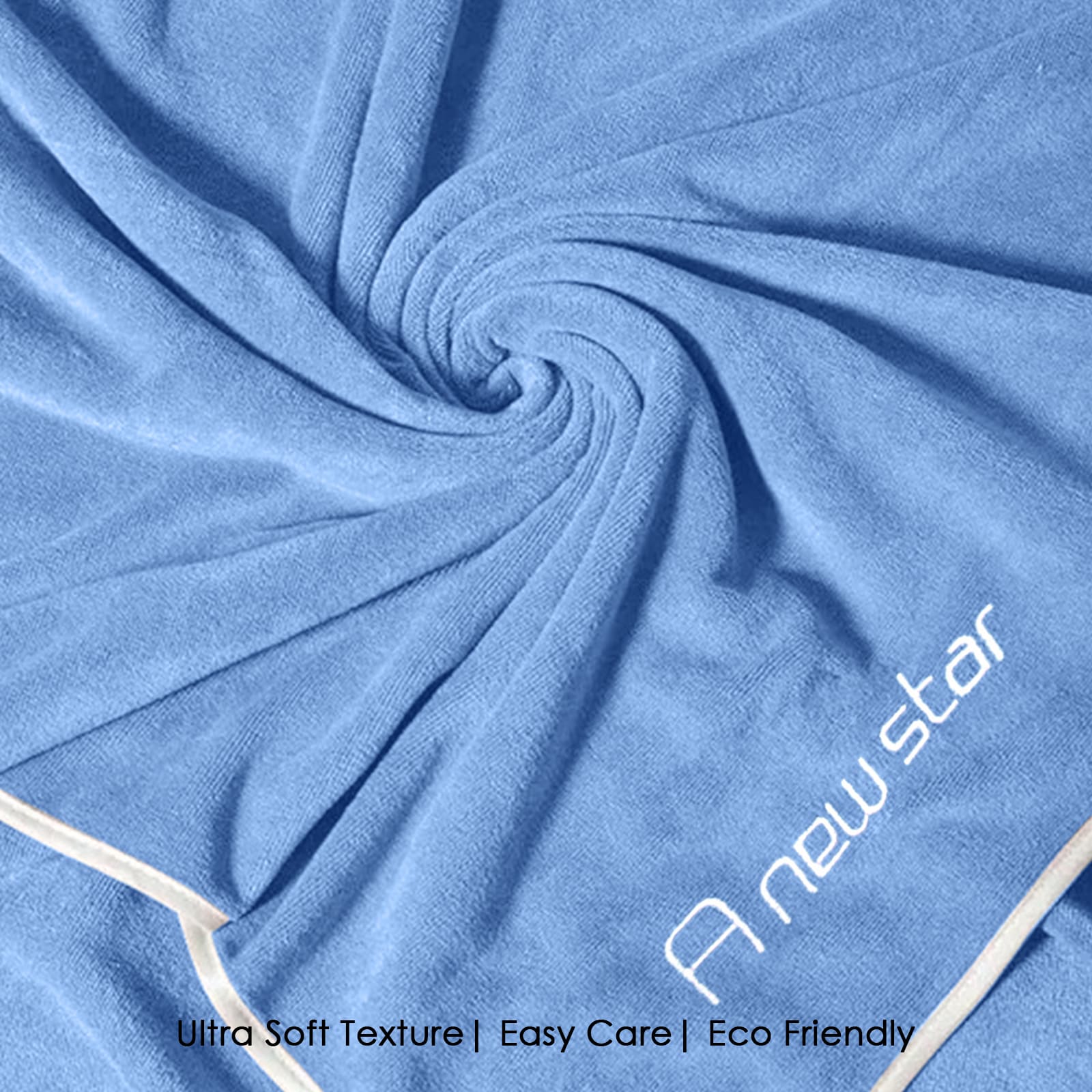 HOUSSE Premium Soft Microfiber Embroidery Bath Towel for Men, Women & Kids, 70x140cm Absorbent Quick-Drying Sweat Towel, 350 GSM Ideal for Gym, Beach, Outdoor