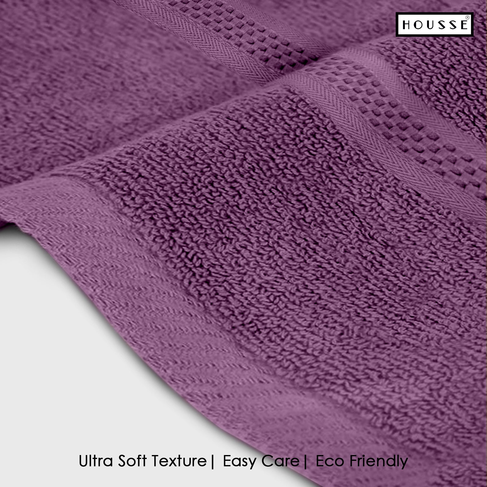 HOUSSE Nexora Cotton Towels | Quick Absorption & Faster Drying Towel | 600 GSM | Cotton Towel for Men/Women | Urban Comfort