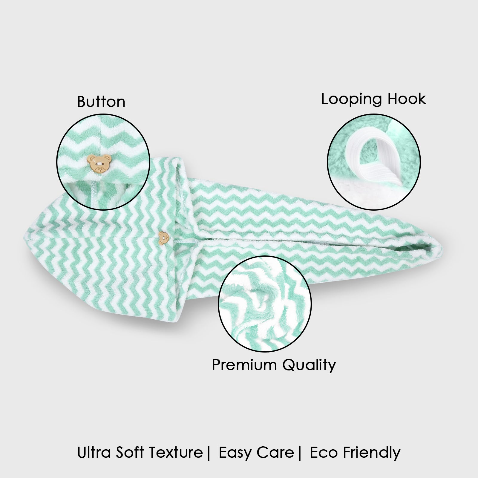 Twix Microfiber Head Wrap Towel – Ultra Soft, Quick Dry & Highly Absorbent