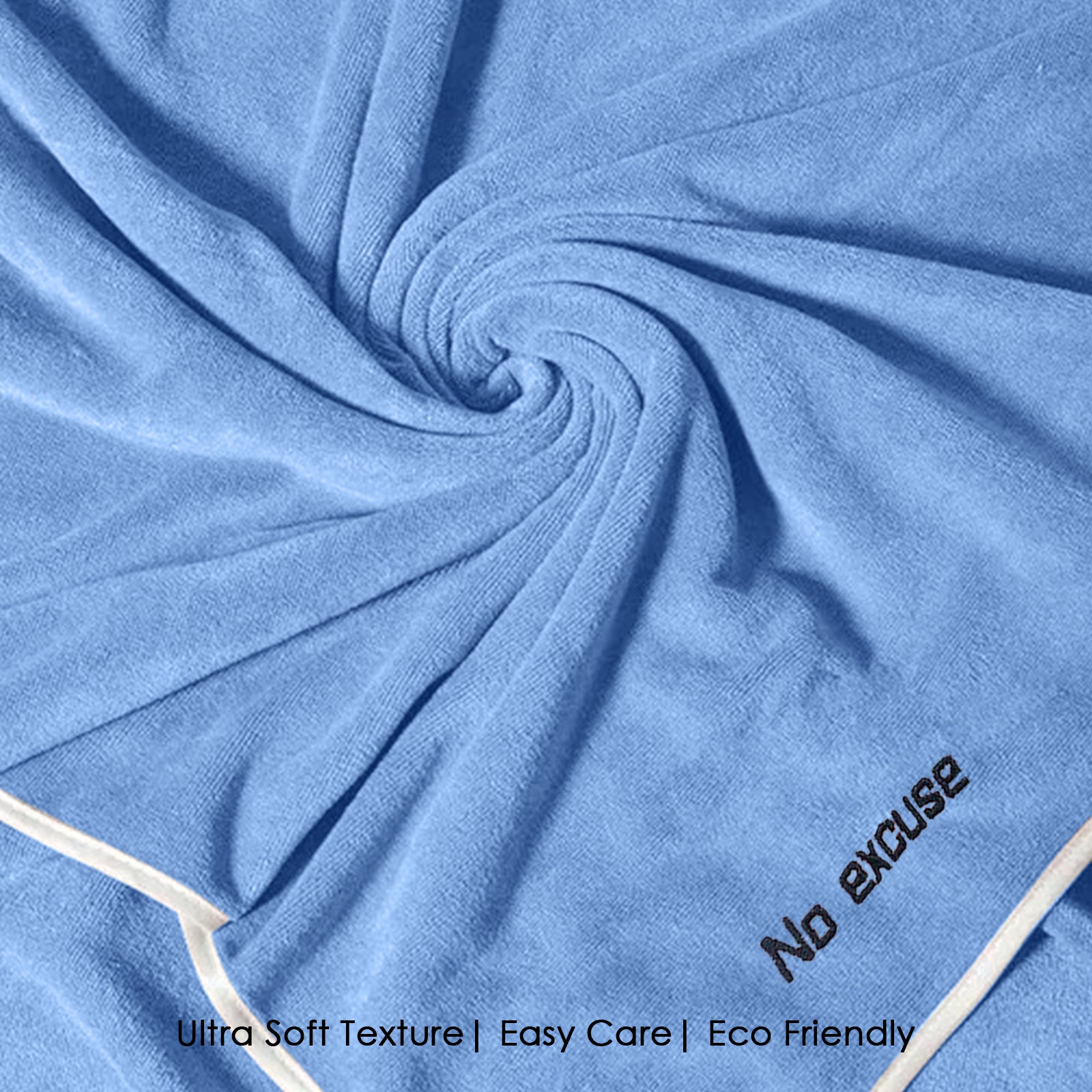 HOUSSE Premium Soft Microfiber Embroidery Bath Towel for Men, Women & Kids, 70x140cm Absorbent Quick-Drying Sweat Towel, 350 GSM Ideal for Gym, Beach, Outdoor