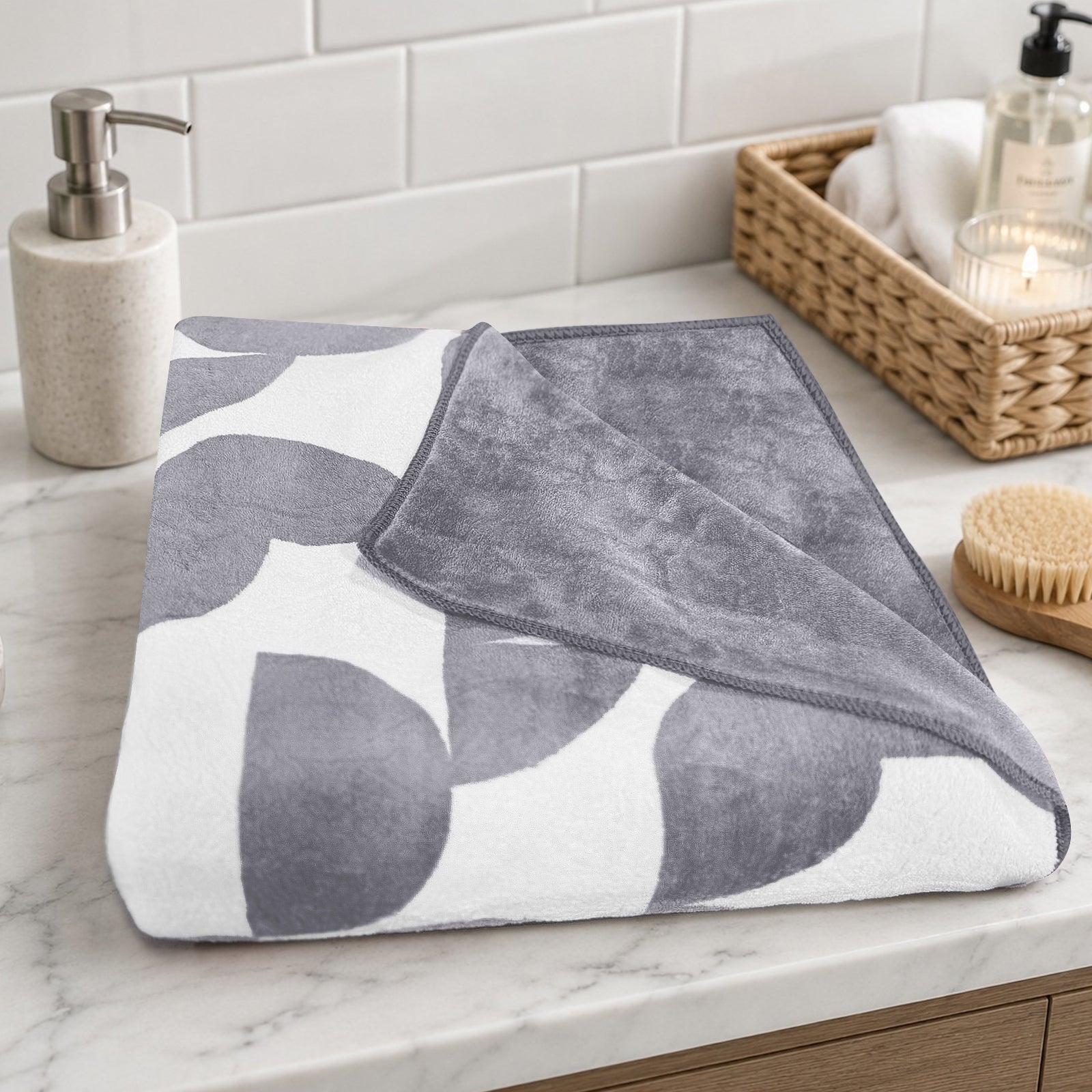 Dual Tone 480 GSM Reversible Microfiber Towel Set