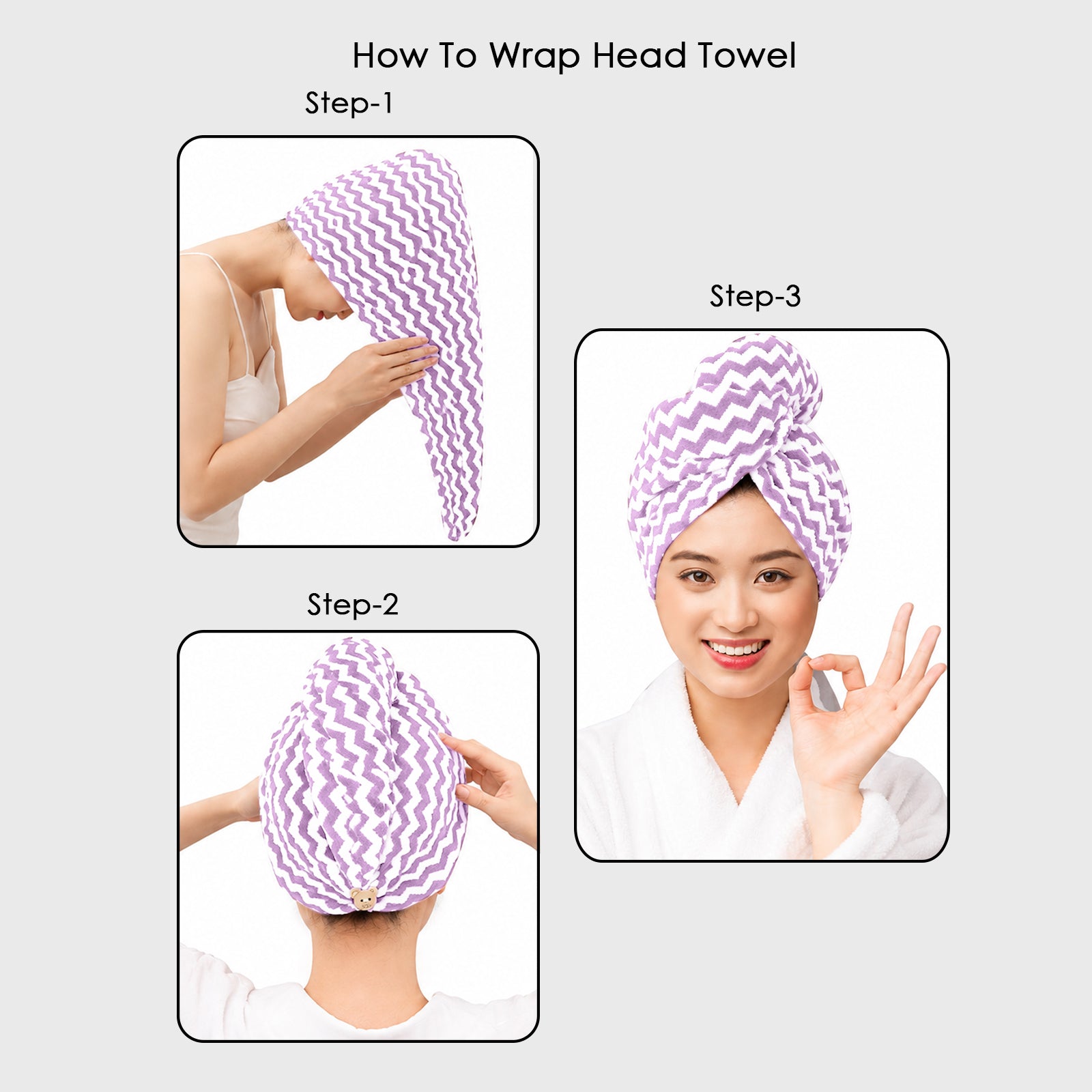 Twix Microfiber Head Wrap Towel – Ultra Soft, Quick Dry & Highly Absorbent
