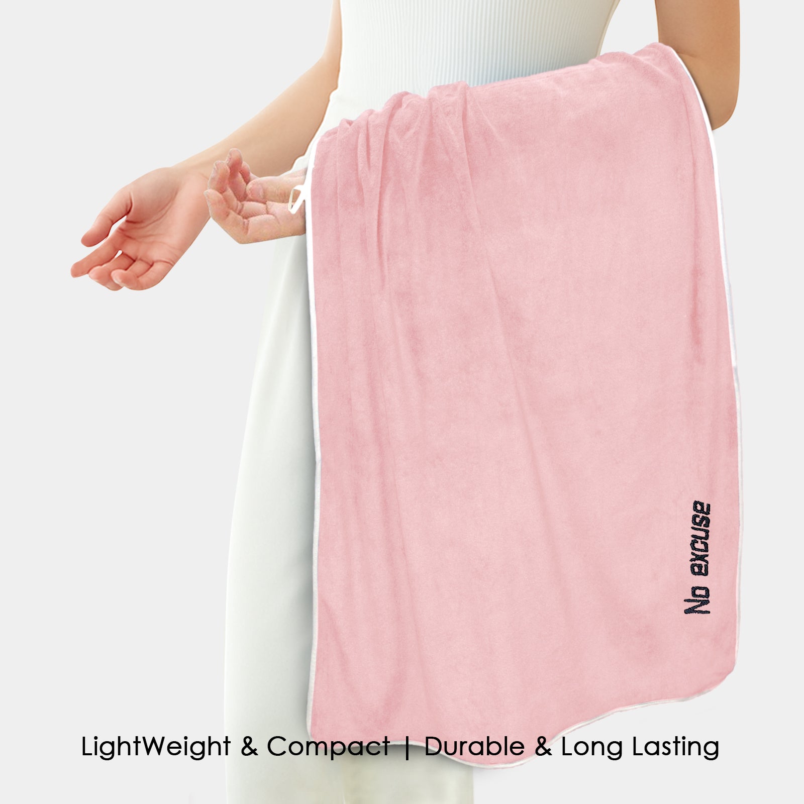 HOUSSE Premium Soft Microfiber Embroidery Bath Towel for Men, Women & Kids, 70x140cm Absorbent Quick-Drying Sweat Towel, 350 GSM Ideal for Gym, Beach, Outdoor