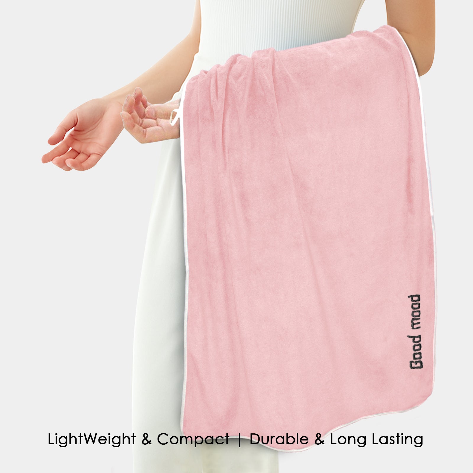 HOUSSE Premium Soft Microfiber Embroidery Bath Towel for Men, Women & Kids, 70x140cm Absorbent Quick-Drying Sweat Towel, 350 GSM Ideal for Gym, Beach, Outdoor