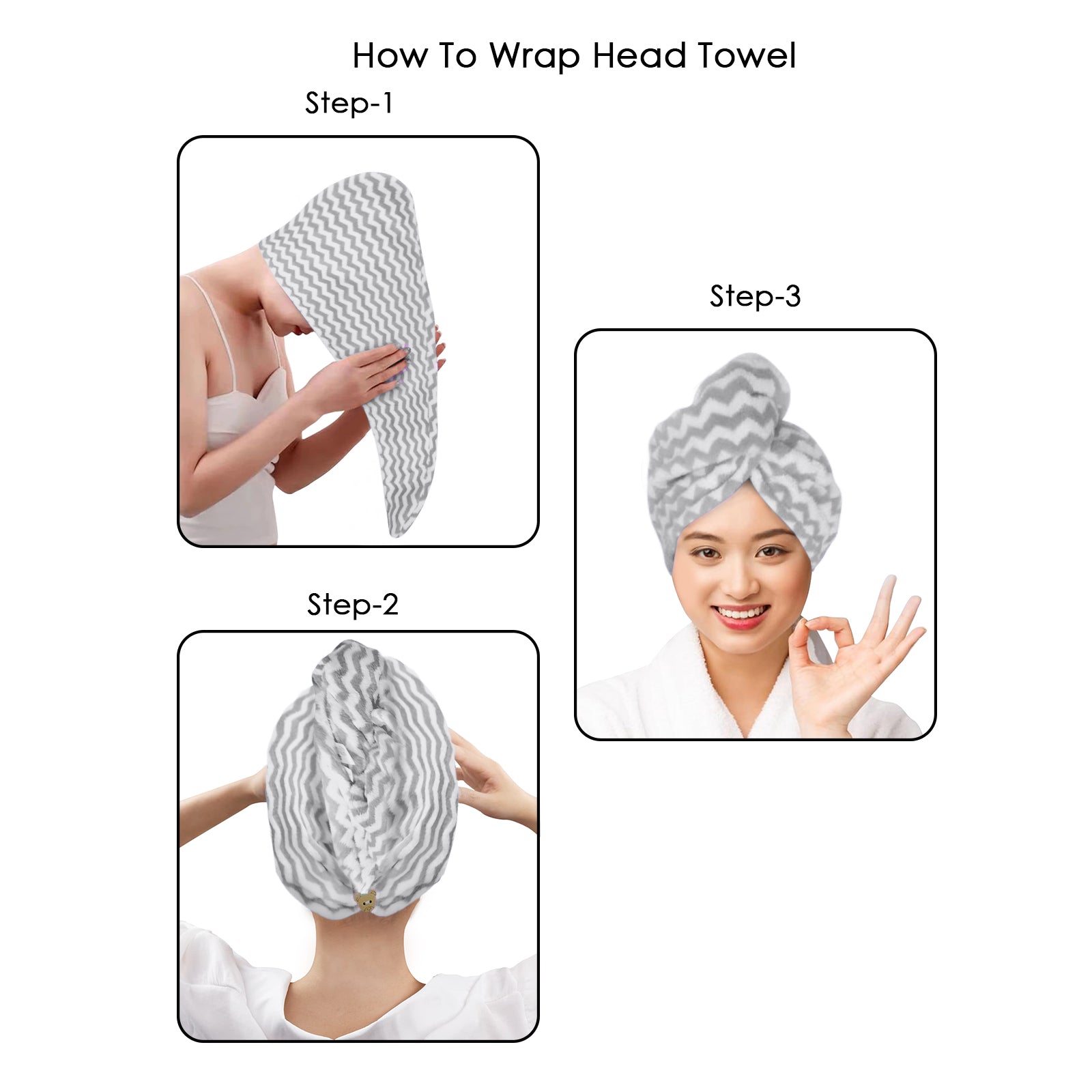 Twix Microfiber Head Wrap Towel – Ultra Soft, Quick Dry & Highly Absorbent
