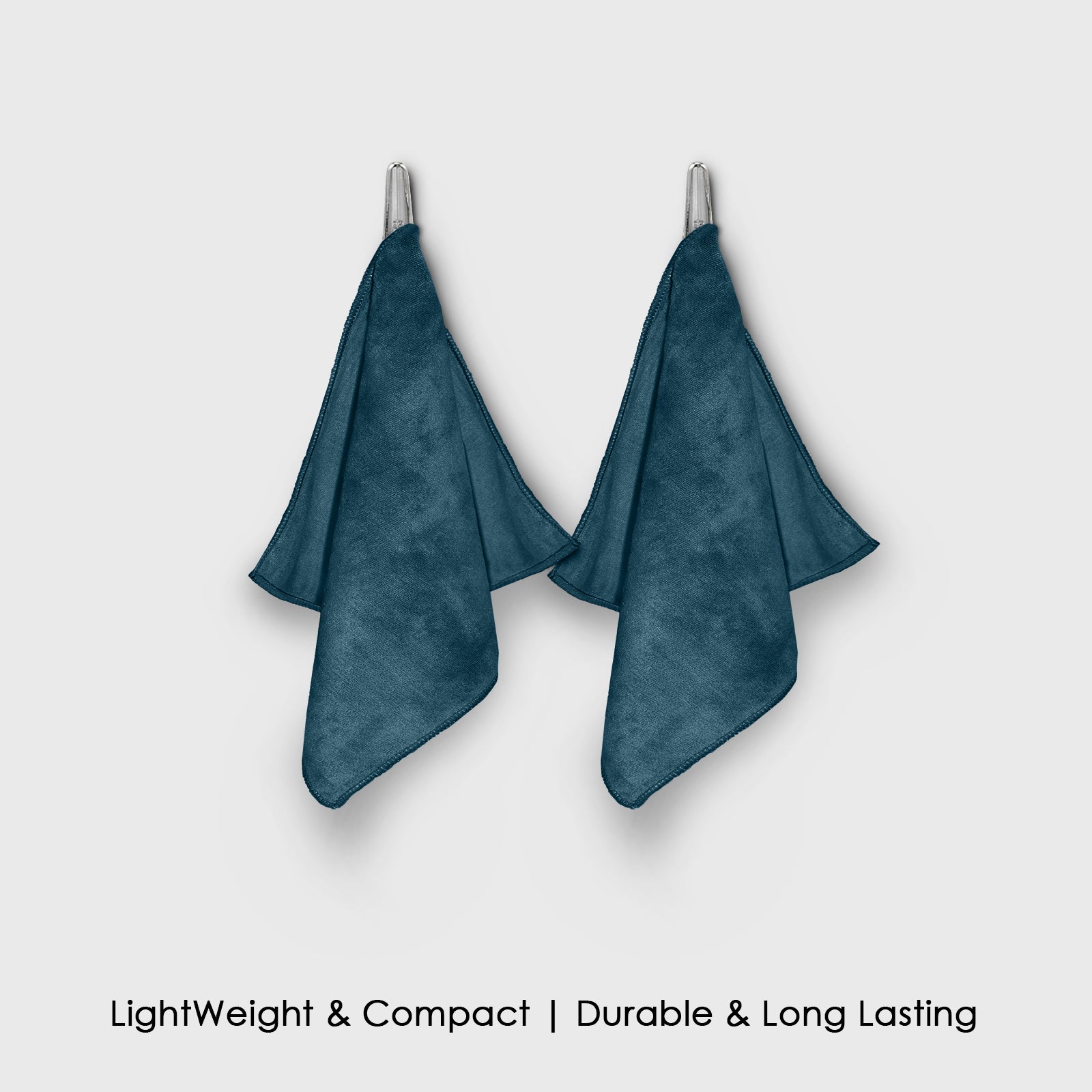 HOUSSE Microfiber Face Towels | Ultra Absorbent, Odour-Free, Quick Dry 450 GSM Face Towel for Home, Gym, Travel, Running and Personal Use | 30x30 cm | Set of 4 in One Colour (Indian Teal, Pack of 4)