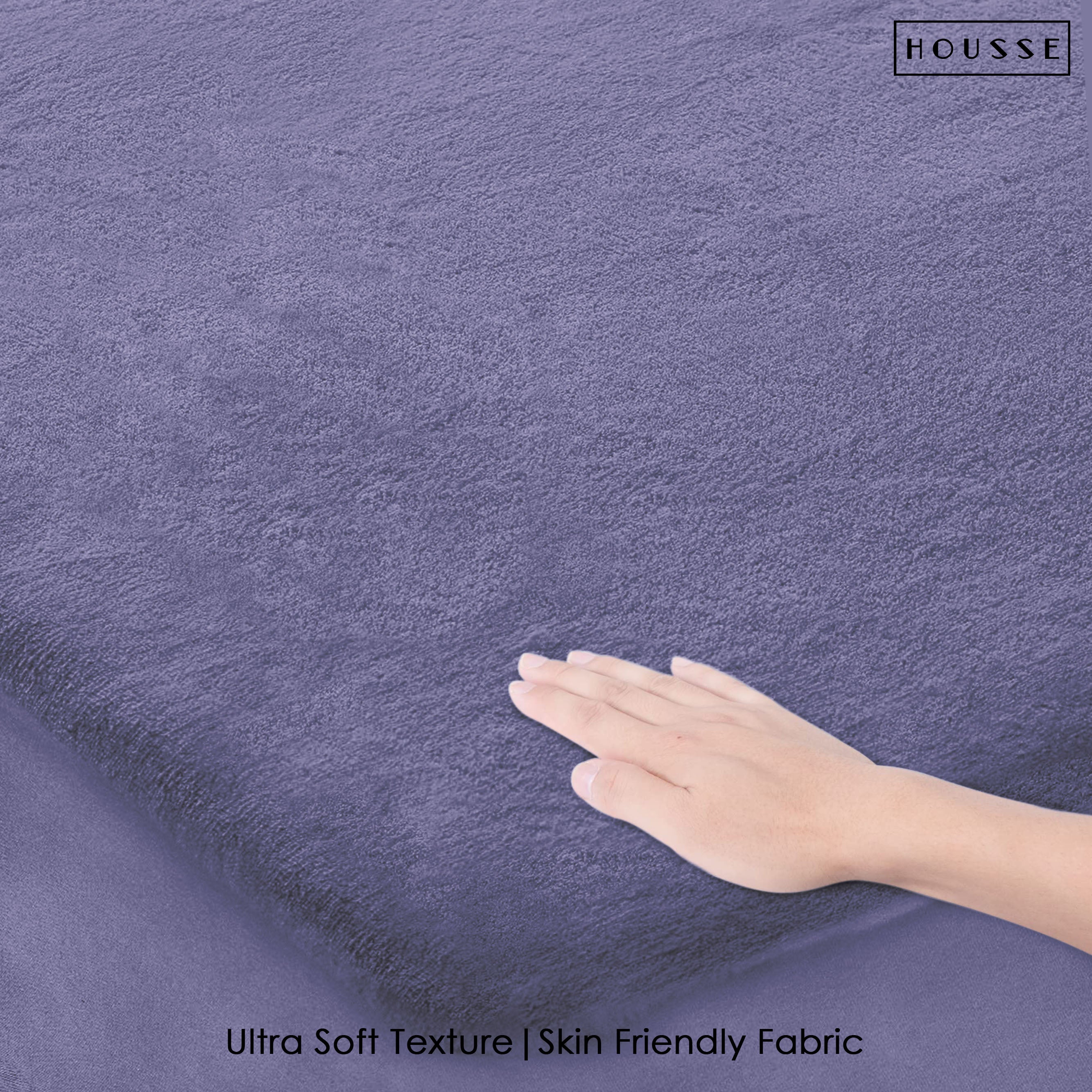 HOUSSE Water Proof Terry Cotton Feel Mattress Protector | Ultra Soft Breathable & Hypoallergenic Fitted Bed |