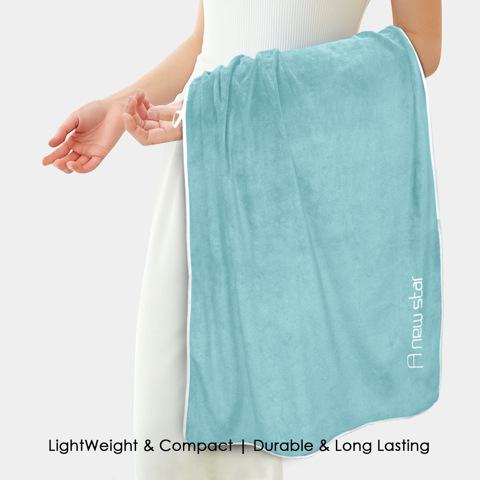 HOUSSE Premium Soft Microfiber Embroidery Bath Towel for Men, Women & Kids, 70x140cm Absorbent Quick-Drying Sweat Towel, 350 GSM Ideal for Gym, Beach, Outdoor