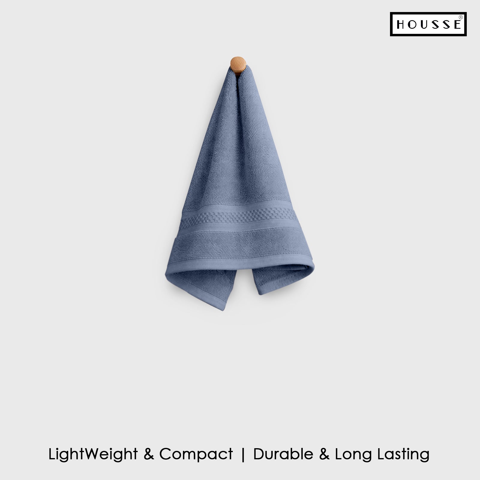 HOUSSE Nexora Cotton Towels | Quick Absorption & Faster Drying Towel | 600 GSM | Cotton Towel for Men/Women | Urban Comfort