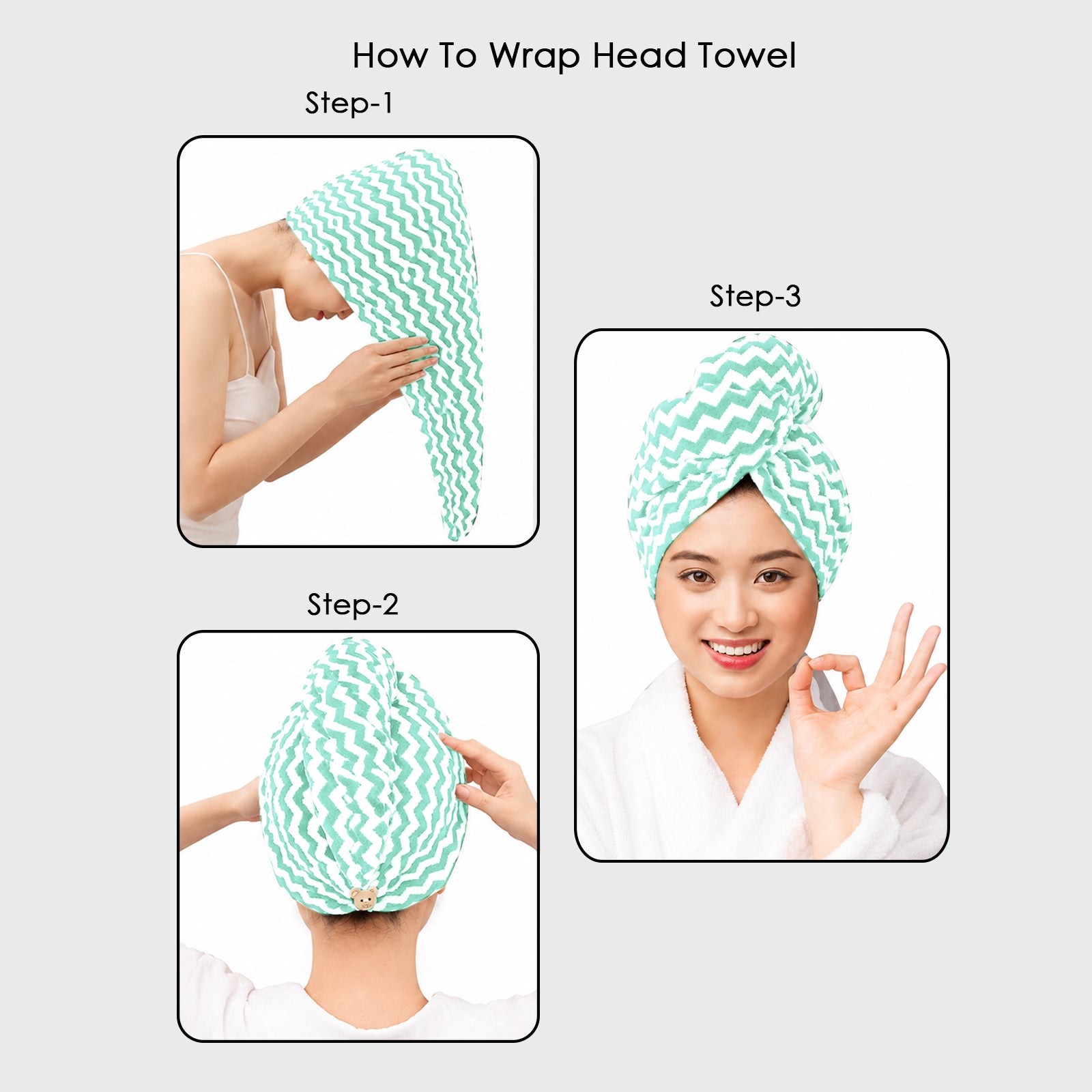 Twix Microfiber Head Wrap Towel – Ultra Soft, Quick Dry & Highly Absorbent