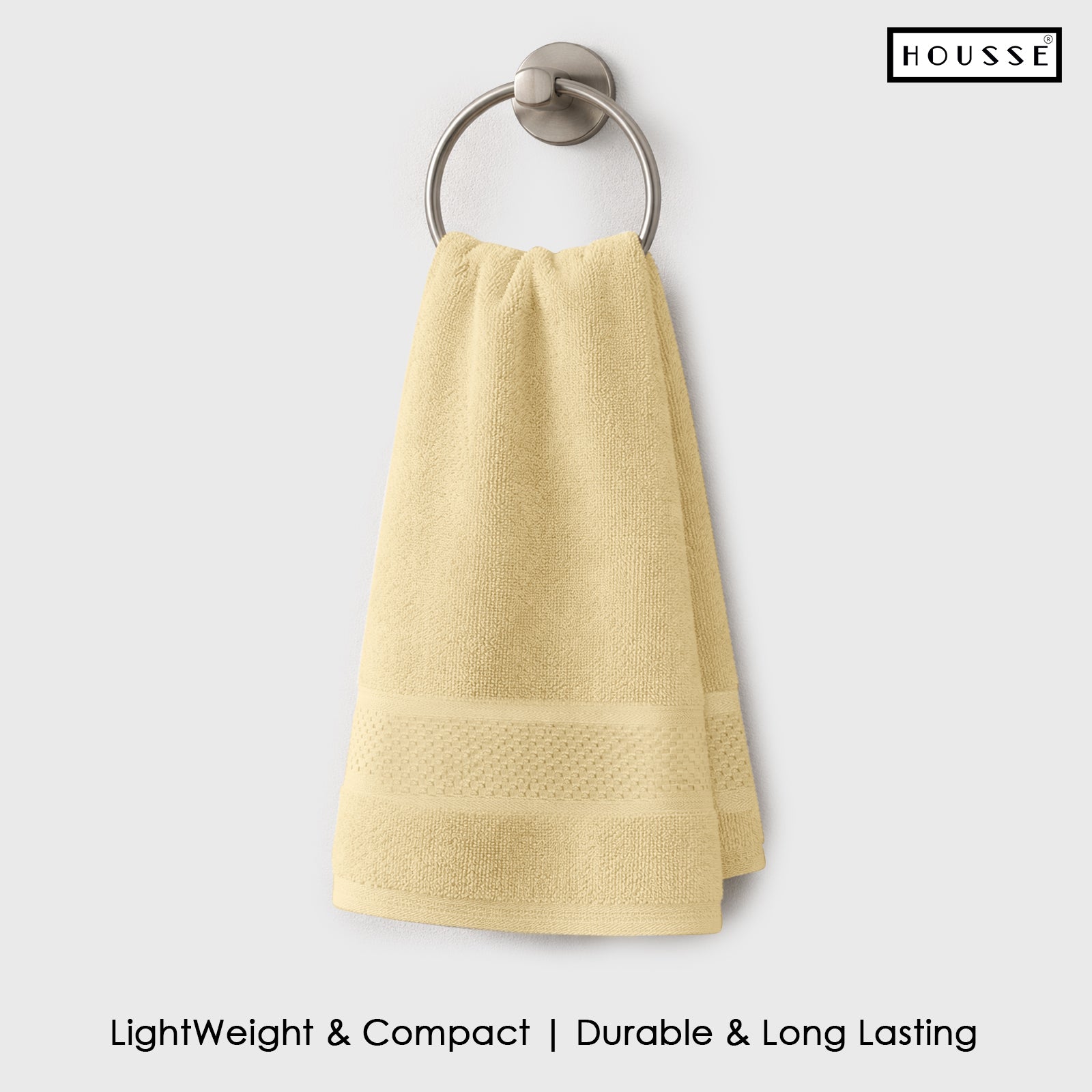 HOUSSE Nexora Cotton Towels | Quick Absorption & Faster Drying Towel | 600 GSM | Cotton Towel for Men/Women | Urban Comfort