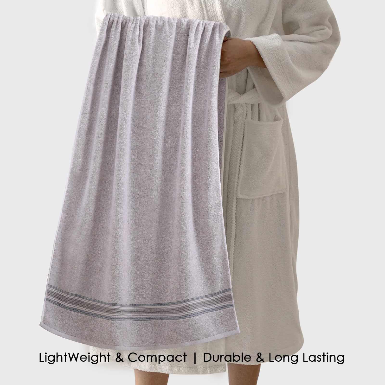 HOUSSE Essentia Bamboo & Cotton Towel Combo Set, 550 GSM – Ultra-Soft, Highly Absorbent & Quick-Drying – Eco-Friendly Luxury Bath, Hand & Face Towels
