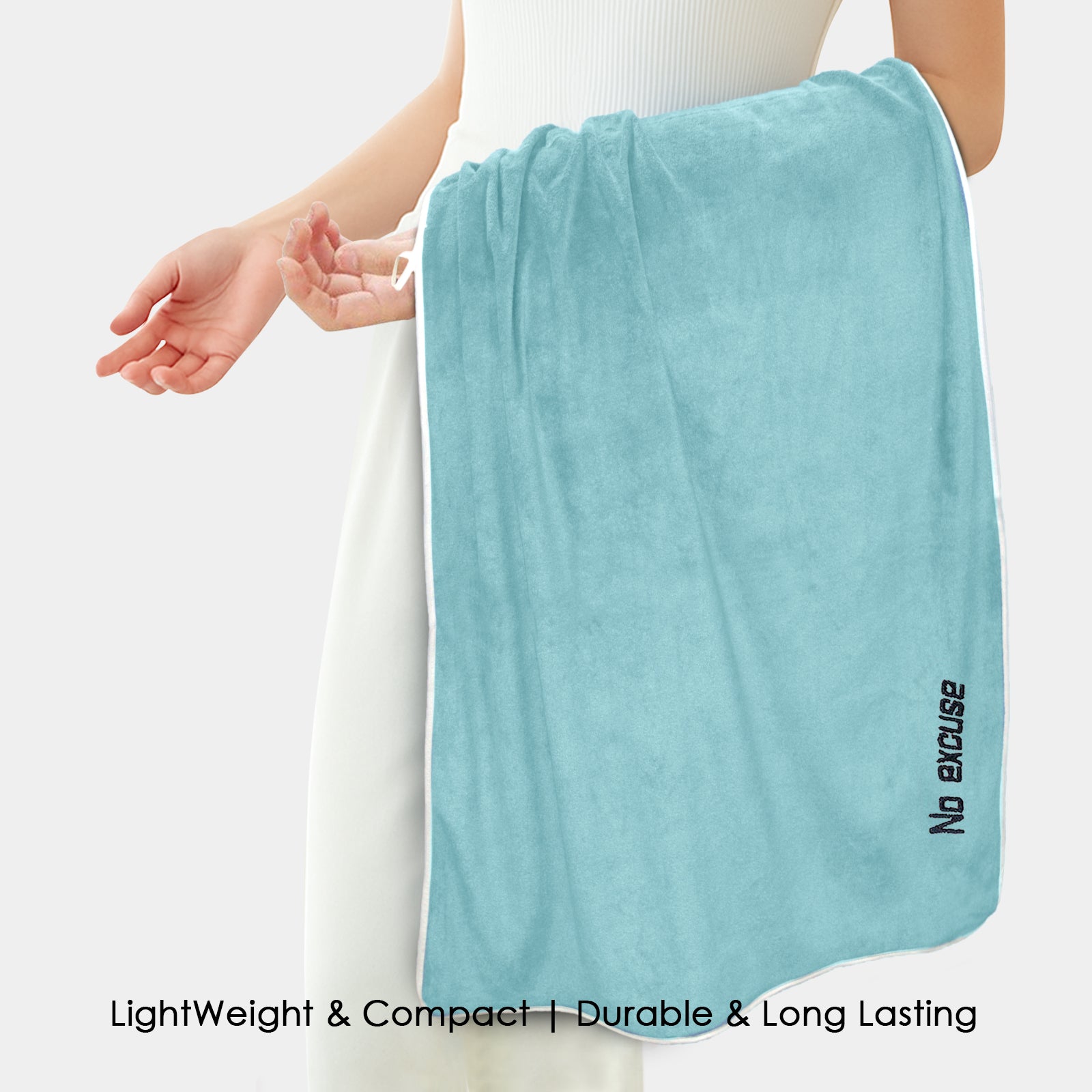 HOUSSE Premium Soft Microfiber Embroidery Bath Towel for Men, Women & Kids, 70x140cm Absorbent Quick-Drying Sweat Towel, 350 GSM Ideal for Gym, Beach, Outdoor