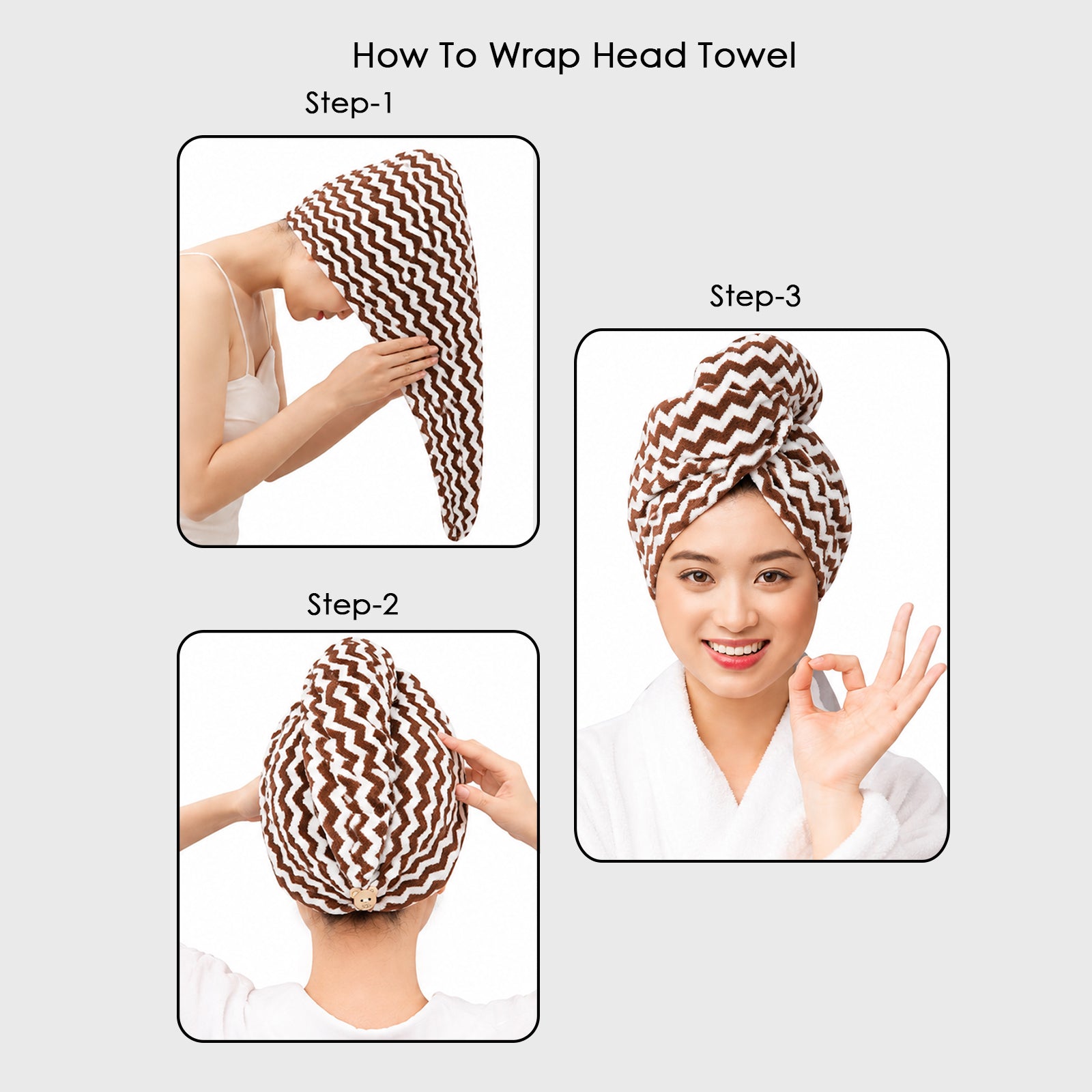 Twix Microfiber Head Wrap Towel – Ultra Soft, Quick Dry & Highly Absorbent