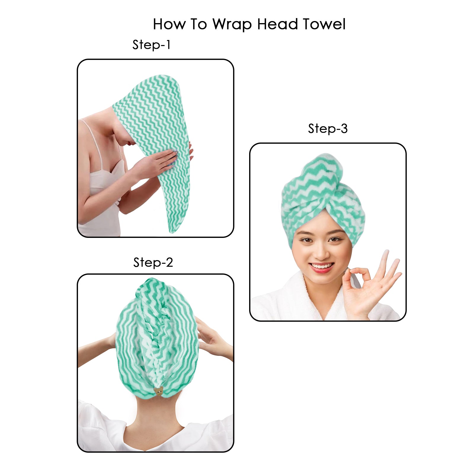 Twix Microfiber Head Wrap Towel – Ultra Soft, Quick Dry & Highly Absorbent