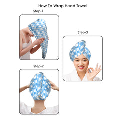 HOUSSE Ember Microfiber Head Towel, Ultra Soft, Absorbent & Hair Wrap