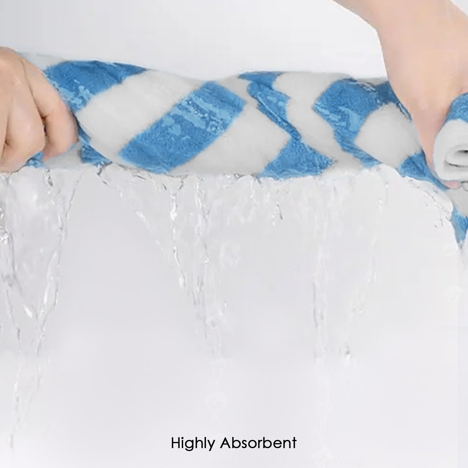 HOUSSE Microfiber Blaze Face Towel for Women & Men | Quick Dry | Ultra Absorbent |Perfect for Bathroom |Sports | Travel | Ideal for Workout | Spa| Beach | Fitness | 360 GSM (Blue, 30x30)
