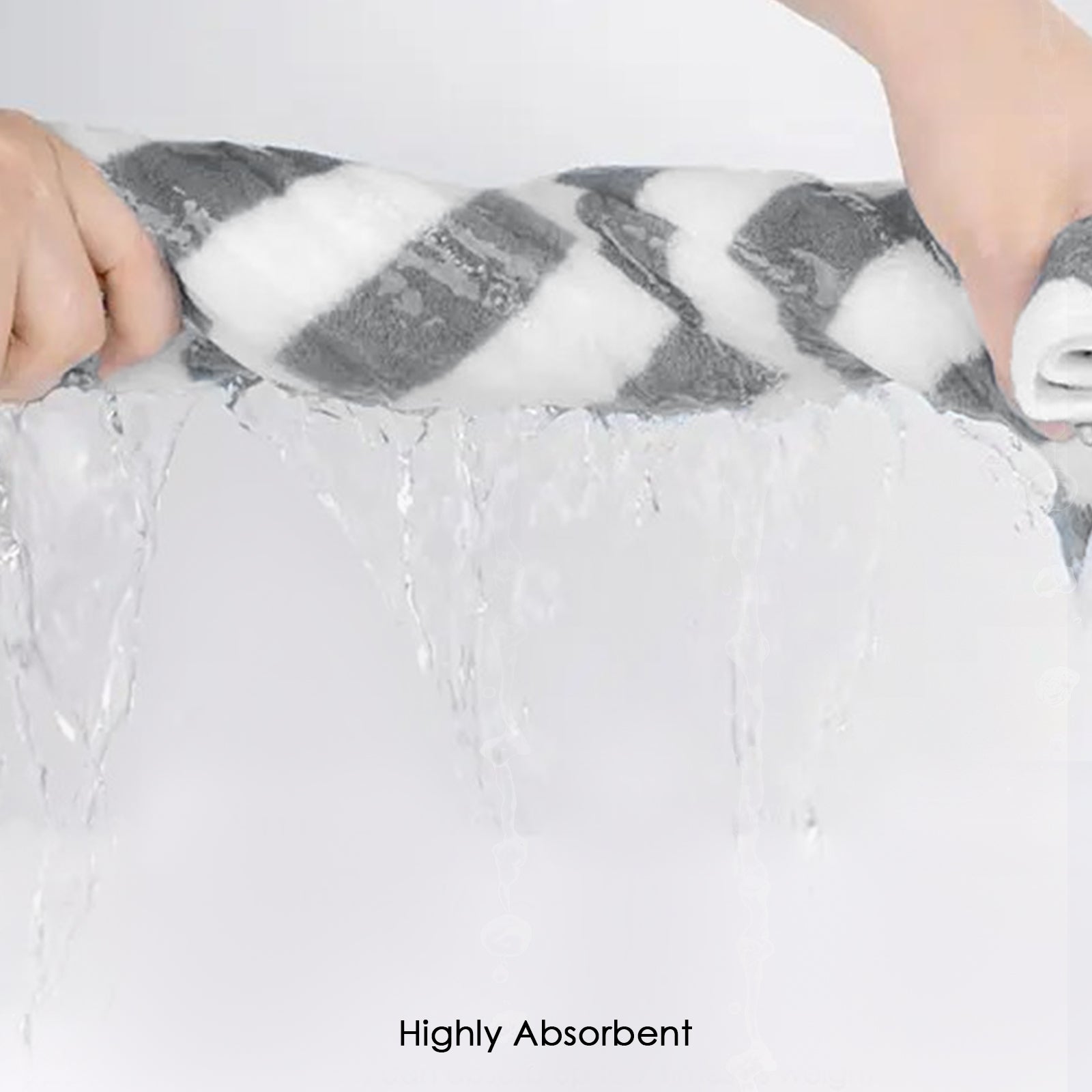 HOUSSE Microfiber Blaze Hand Towel for Women & Men | Quick Dry | Ultra Absorbent |Perfect for Bathroom |Sports | Travel | Ideal for Workout | Spa| Beach | Fitness | 360 GSM (Grey, 40x60)