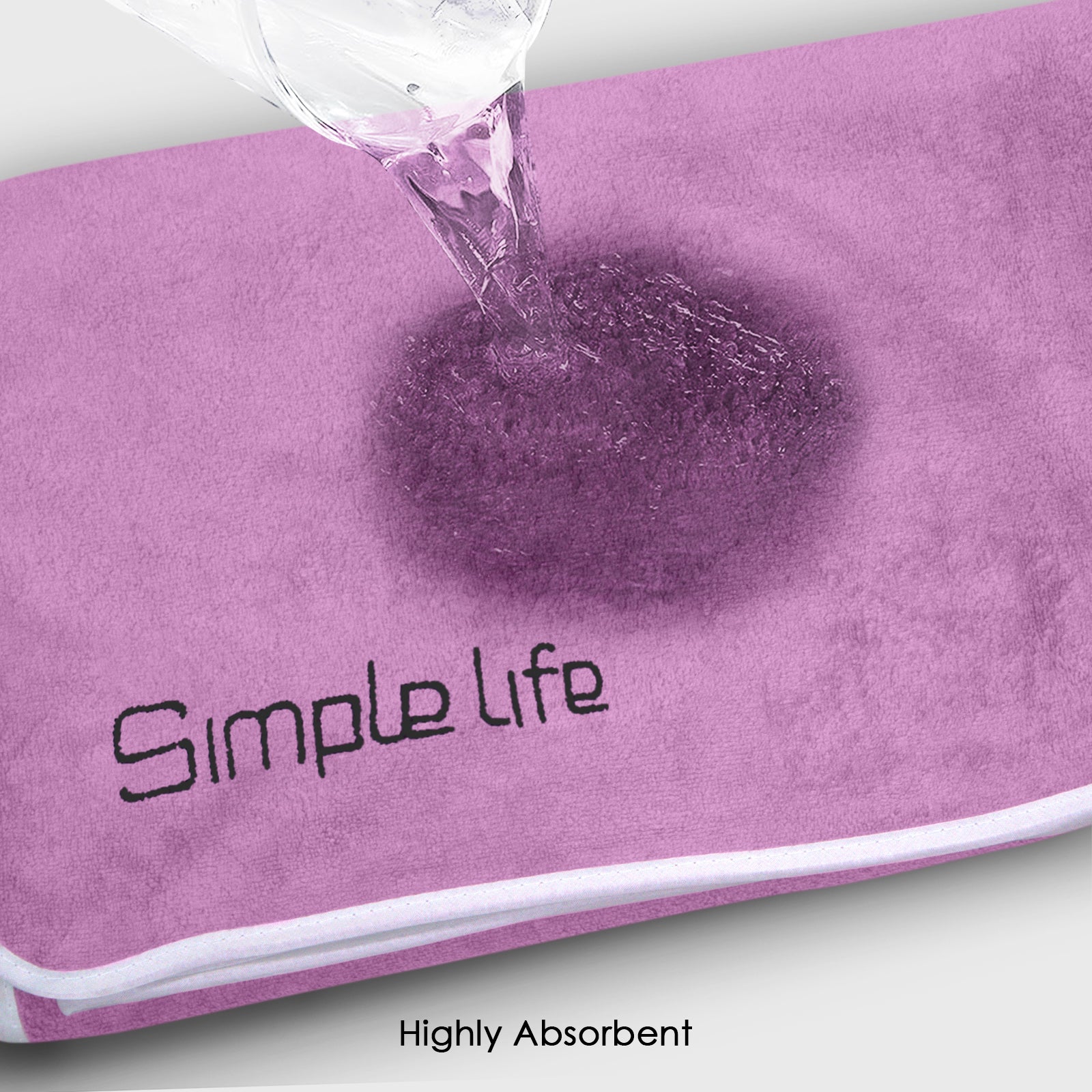 HOUSSE Premium Soft Microfiber Embroidery Bath Towel for Men, Women & Kids, 70x140cm Absorbent Quick-Drying Sweat Towel, 350 GSM Ideal for Gym, Beach, Outdoor