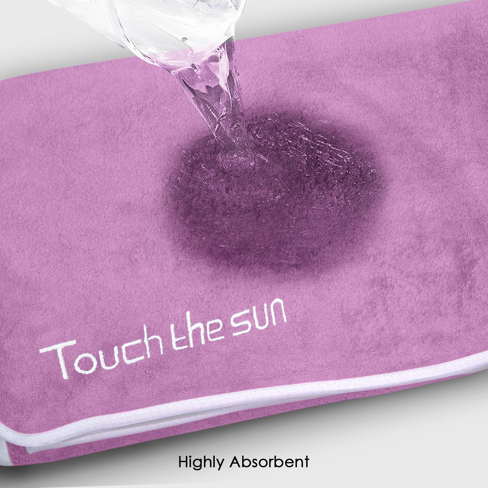 HOUSSE Premium Soft Microfiber Embroidery Bath Towel for Men, Women & Kids, 70x140cm Absorbent Quick-Drying Sweat Towel, 350 GSM Ideal for Gym, Beach, Outdoor
