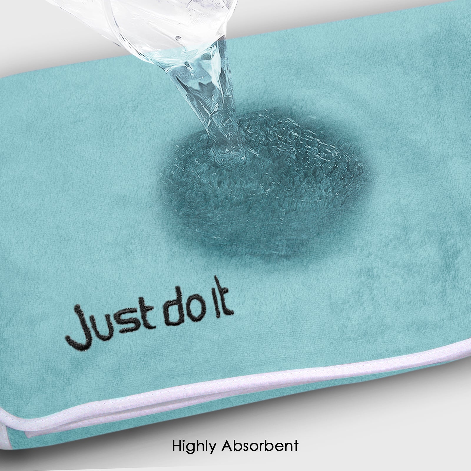 HOUSSE Premium Soft Microfiber Embroidery Bath Towel for Men, Women & Kids, 70x140cm Absorbent Quick-Drying Sweat Towel, 350 GSM Ideal for Gym, Beach, Outdoor