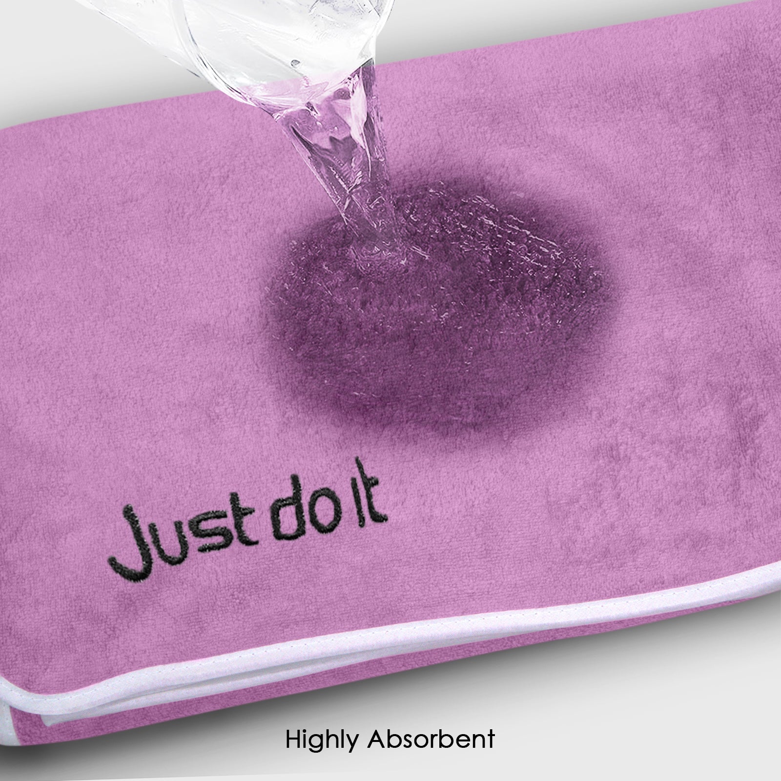 HOUSSE Premium Soft Microfiber Embroidery Bath Towel for Men, Women & Kids, 70x140cm Absorbent Quick-Drying Sweat Towel, 350 GSM Ideal for Gym, Beach, Outdoor