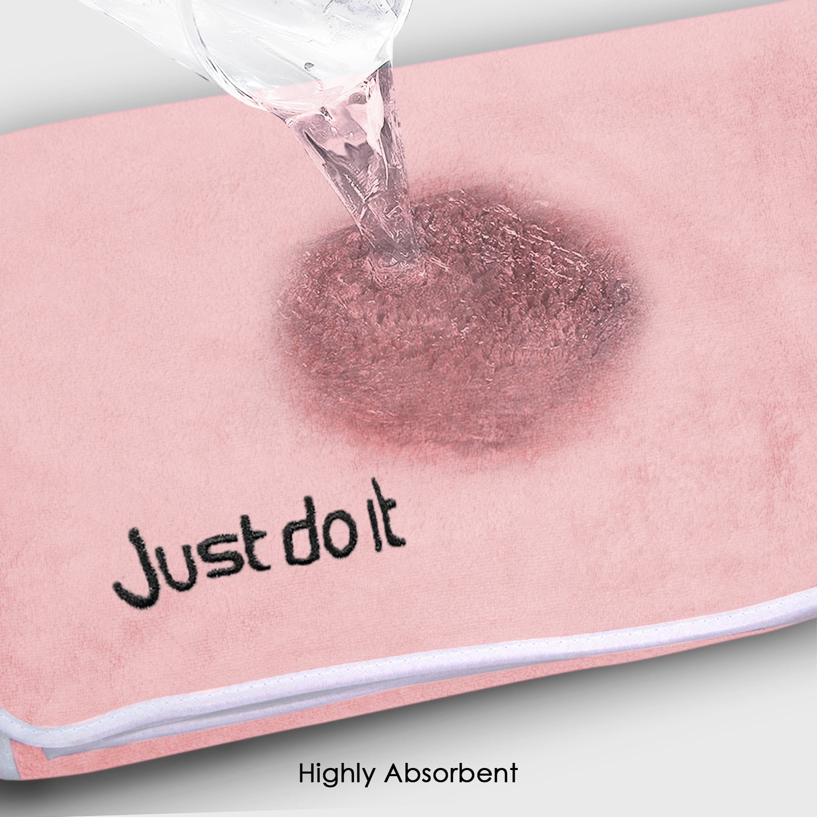 HOUSSE Premium Soft Microfiber Embroidery Bath Towel for Men, Women & Kids, 70x140cm Absorbent Quick-Drying Sweat Towel, 350 GSM Ideal for Gym, Beach, Outdoor