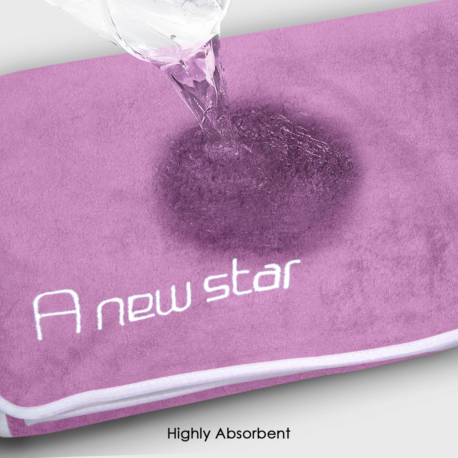 HOUSSE Premium Soft Microfiber Embroidery Bath Towel for Men, Women & Kids, 70x140cm Absorbent Quick-Drying Sweat Towel, 350 GSM Ideal for Gym, Beach, Outdoor