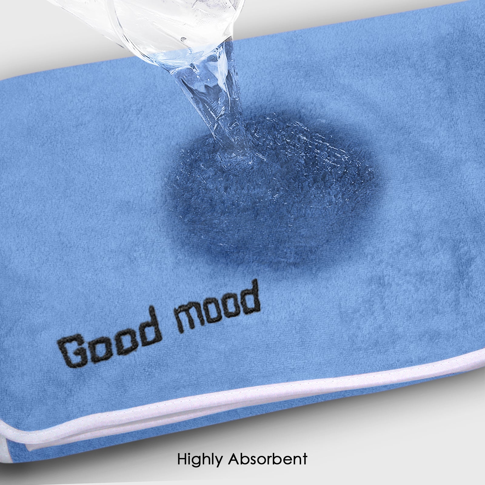 HOUSSE Premium Soft Microfiber Embroidery Bath Towel for Men, Women & Kids, 70x140cm Absorbent Quick-Drying Sweat Towel, 350 GSM Ideal for Gym, Beach, Outdoor