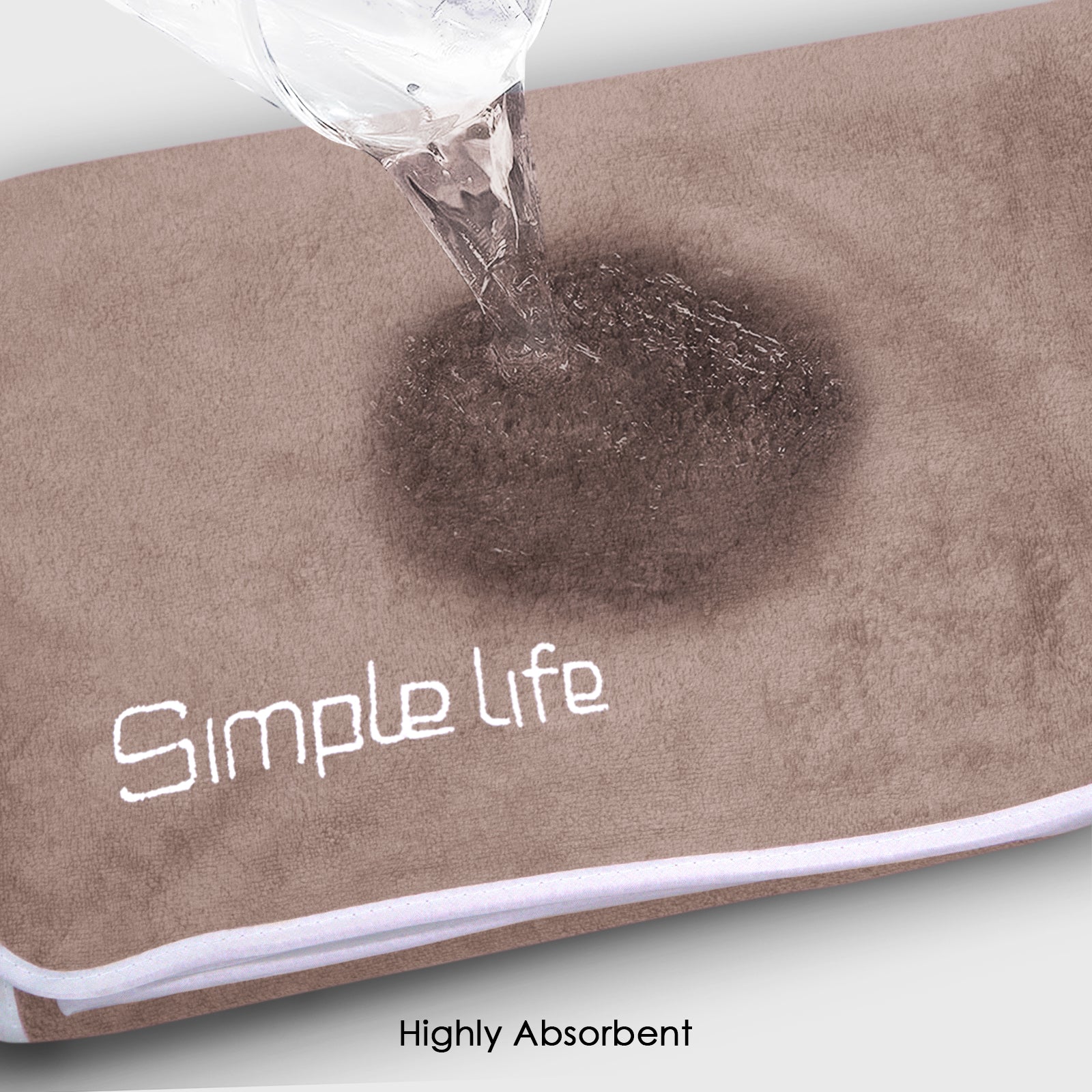 HOUSSE Premium Soft Microfiber Embroidery Bath Towel for Men, Women & Kids, 70x140cm Absorbent Quick-Drying Sweat Towel, 350 GSM Ideal for Gym, Beach, Outdoor