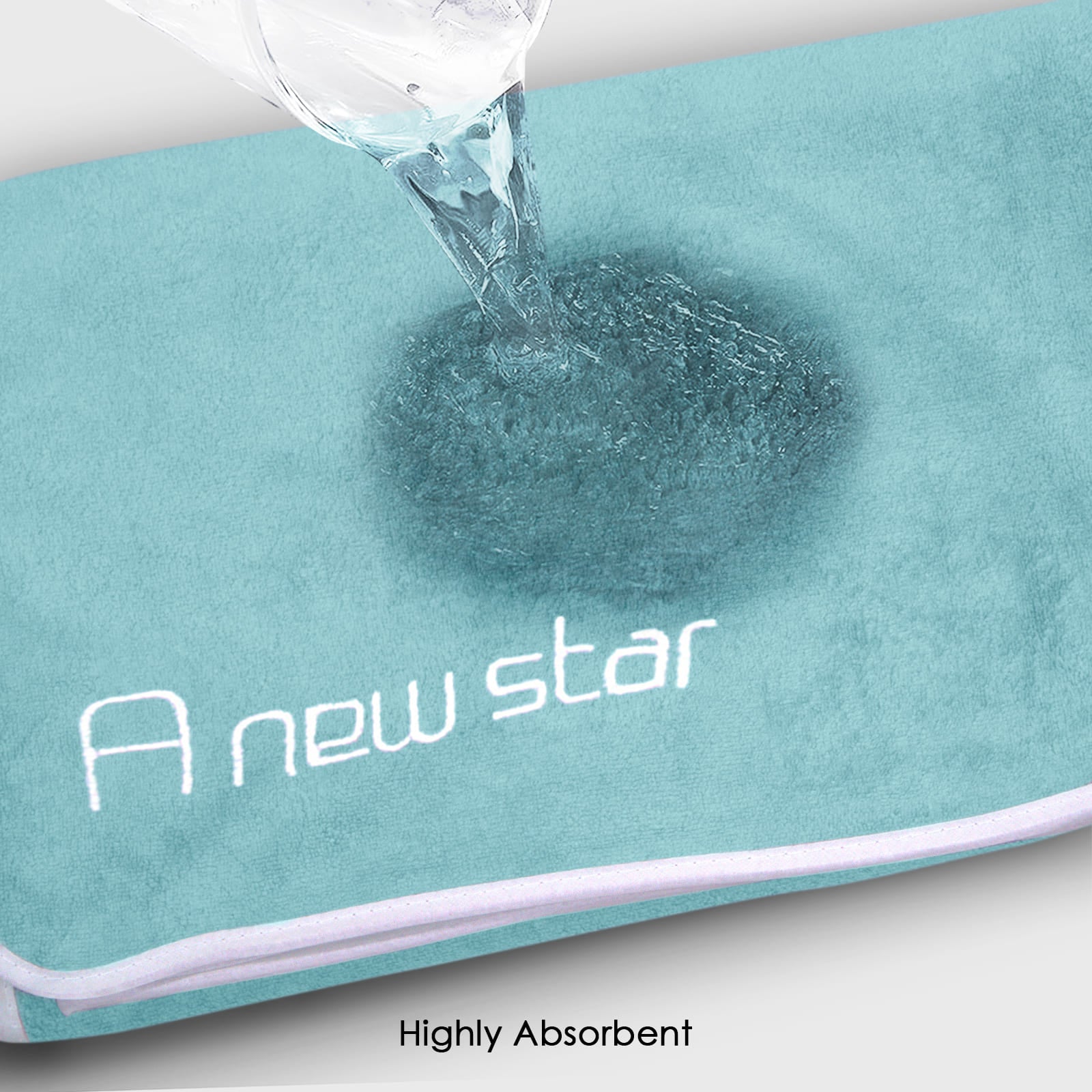 HOUSSE Premium Soft Microfiber Embroidery Bath Towel for Men, Women & Kids, 70x140cm Absorbent Quick-Drying Sweat Towel, 350 GSM Ideal for Gym, Beach, Outdoor