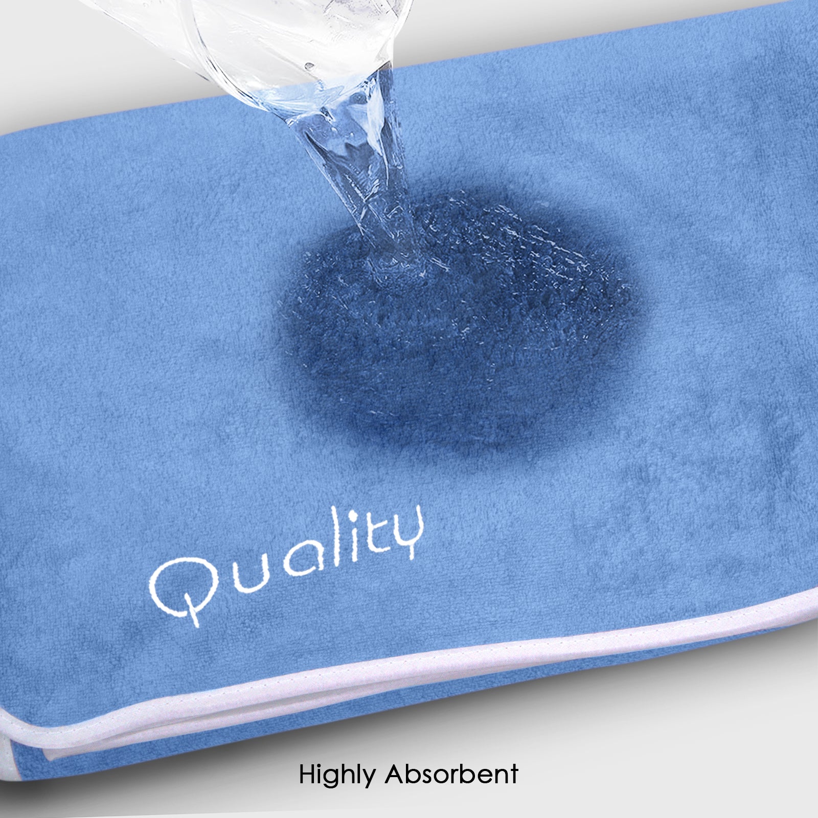 HOUSSE Premium Soft Microfiber Embroidery Bath Towel for Men, Women & Kids, 70x140cm Absorbent Quick-Drying Sweat Towel, 350 GSM Ideal for Gym, Beach, Outdoor