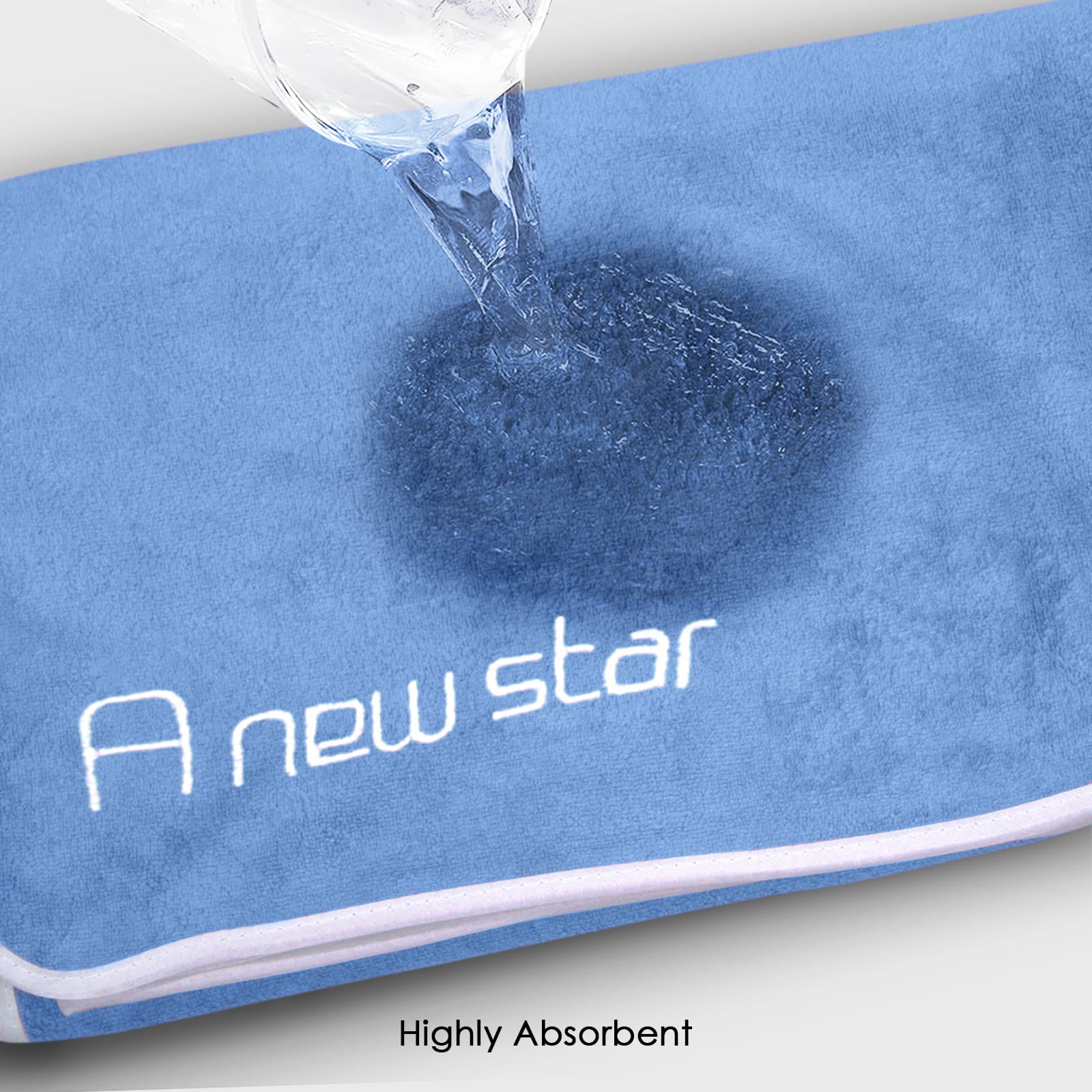 HOUSSE Premium Soft Microfiber Embroidery Bath Towel for Men, Women & Kids, 70x140cm Absorbent Quick-Drying Sweat Towel, 350 GSM Ideal for Gym, Beach, Outdoor