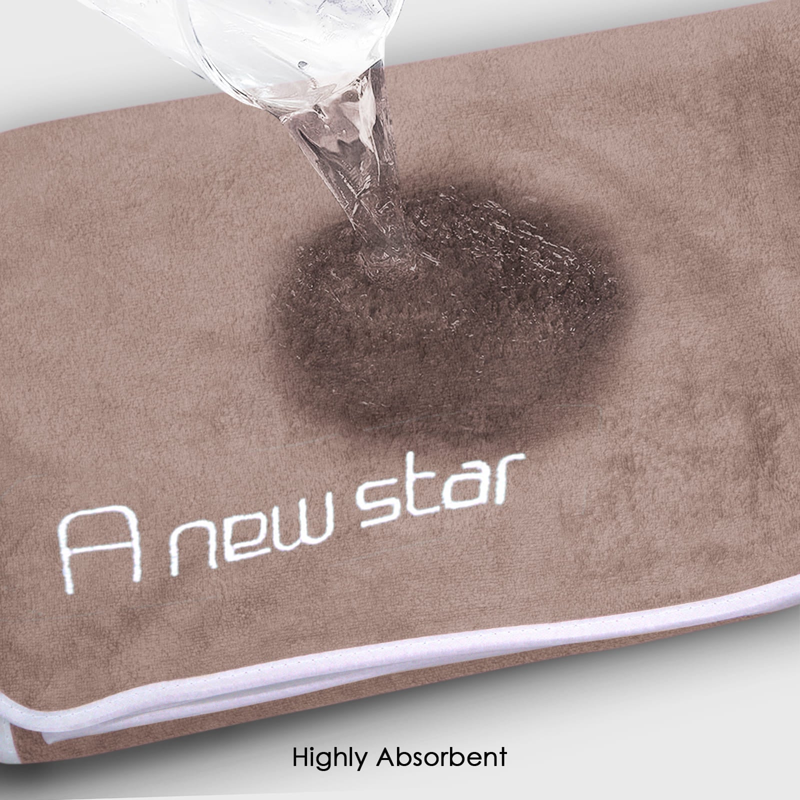 HOUSSE Premium Soft Microfiber Embroidery Bath Towel for Men, Women & Kids, 70x140cm Absorbent Quick-Drying Sweat Towel, 350 GSM Ideal for Gym, Beach, Outdoor