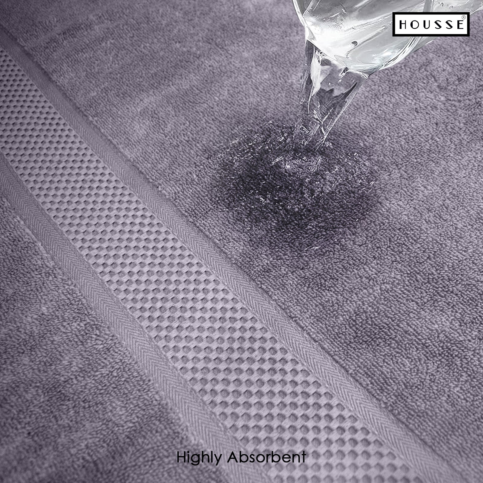 HOUSSE Nexora Cotton Towels | Quick Absorption & Faster Drying Towel | 600 GSM | Cotton Towel for Men/Women | Urban Comfort