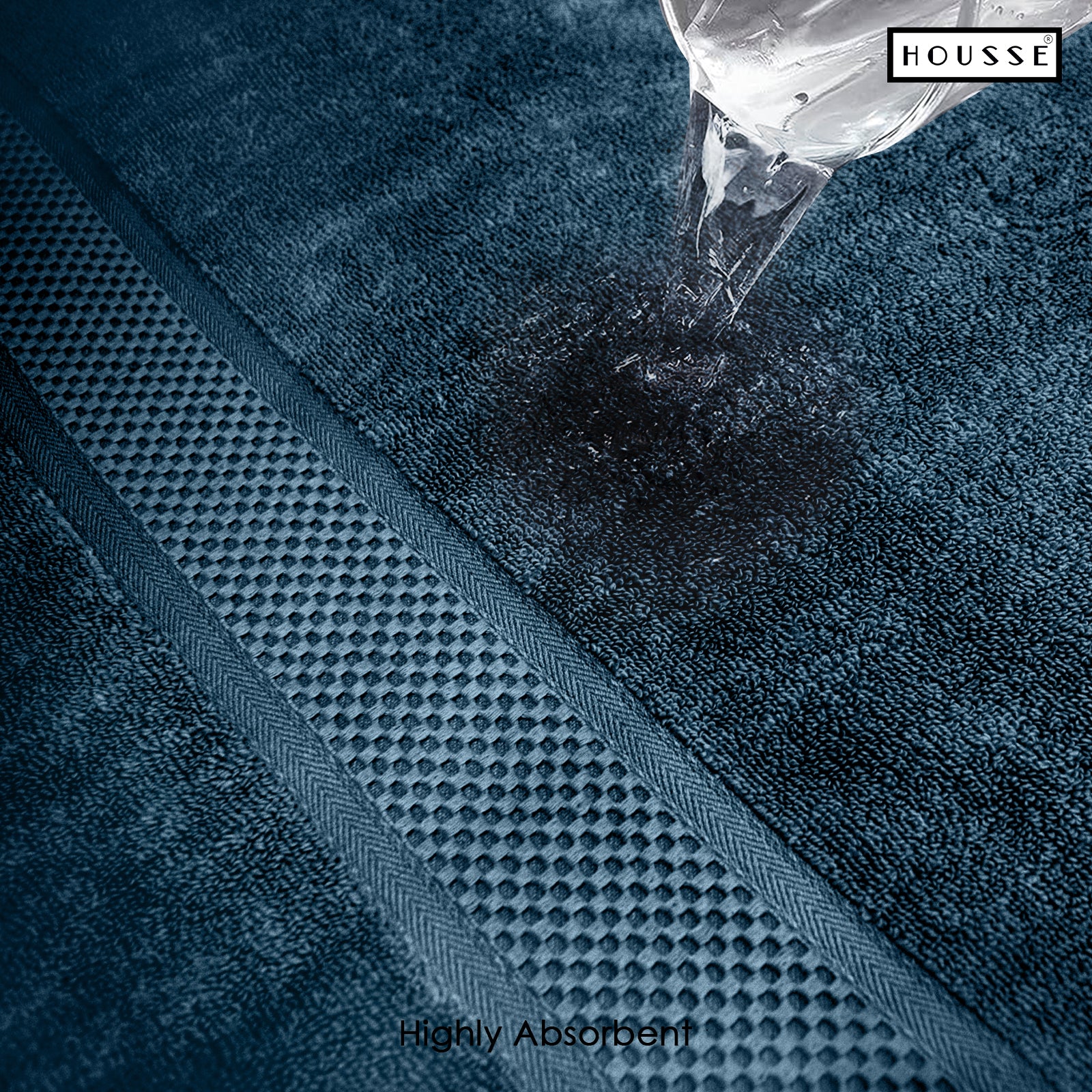 HOUSSE Nexora Cotton Towels | Quick Absorption & Faster Drying Towel | 600 GSM | Cotton Towel for Men/Women | Urban Comfort