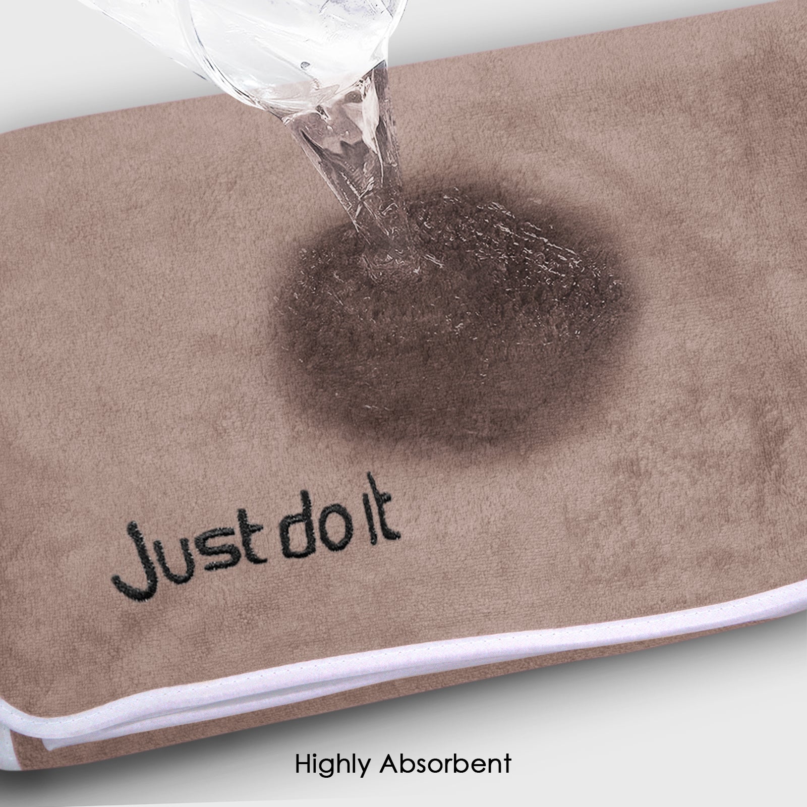 HOUSSE Premium Soft Microfiber Embroidery Bath Towel for Men, Women & Kids, 70x140cm Absorbent Quick-Drying Sweat Towel, 350 GSM Ideal for Gym, Beach, Outdoor