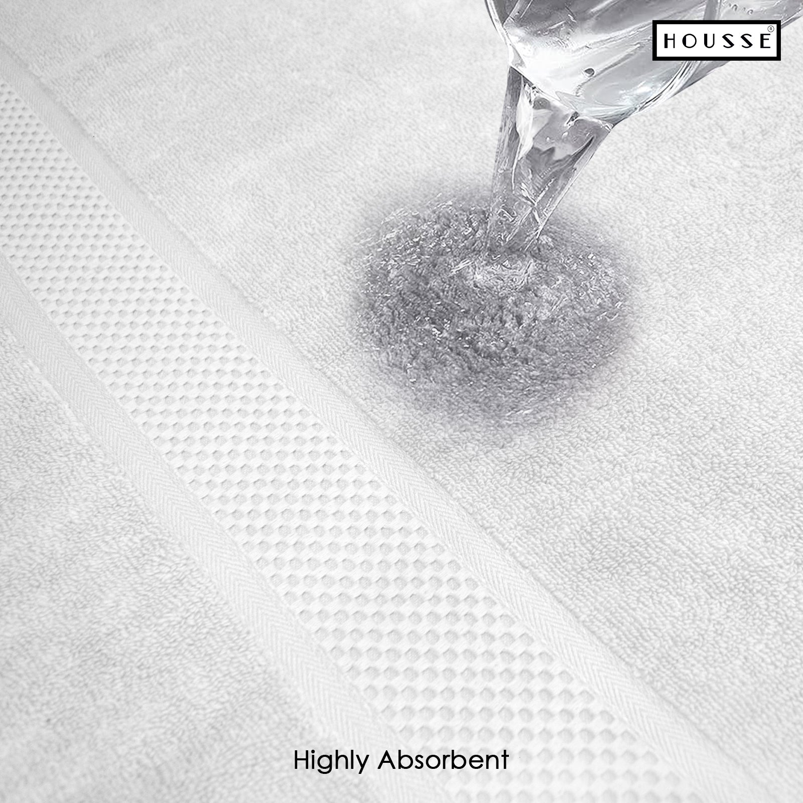 HOUSSE Nexora Cotton Towels | Quick Absorption & Faster Drying Towel | 600 GSM | Cotton Towel for Men/Women | Urban Comfort