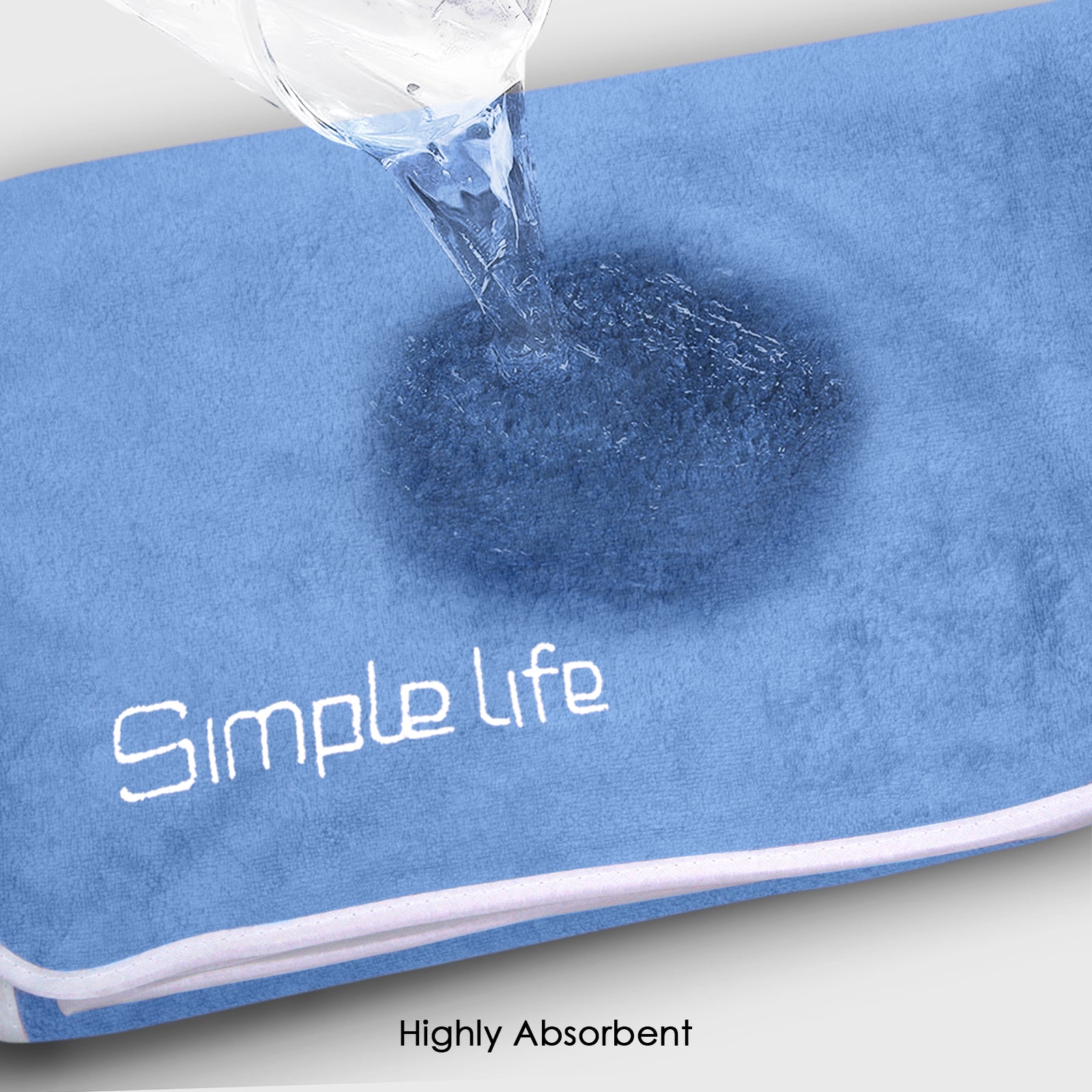 HOUSSE Premium Soft Microfiber Embroidery Bath Towel for Men, Women & Kids, 70x140cm Absorbent Quick-Drying Sweat Towel, 350 GSM Ideal for Gym, Beach, Outdoor