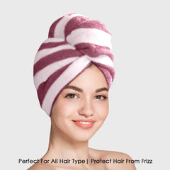 HOUSSE Blaze Microfiber Head Towel, Ultra Soft, Absorbent & Hair Wrap -300GSM