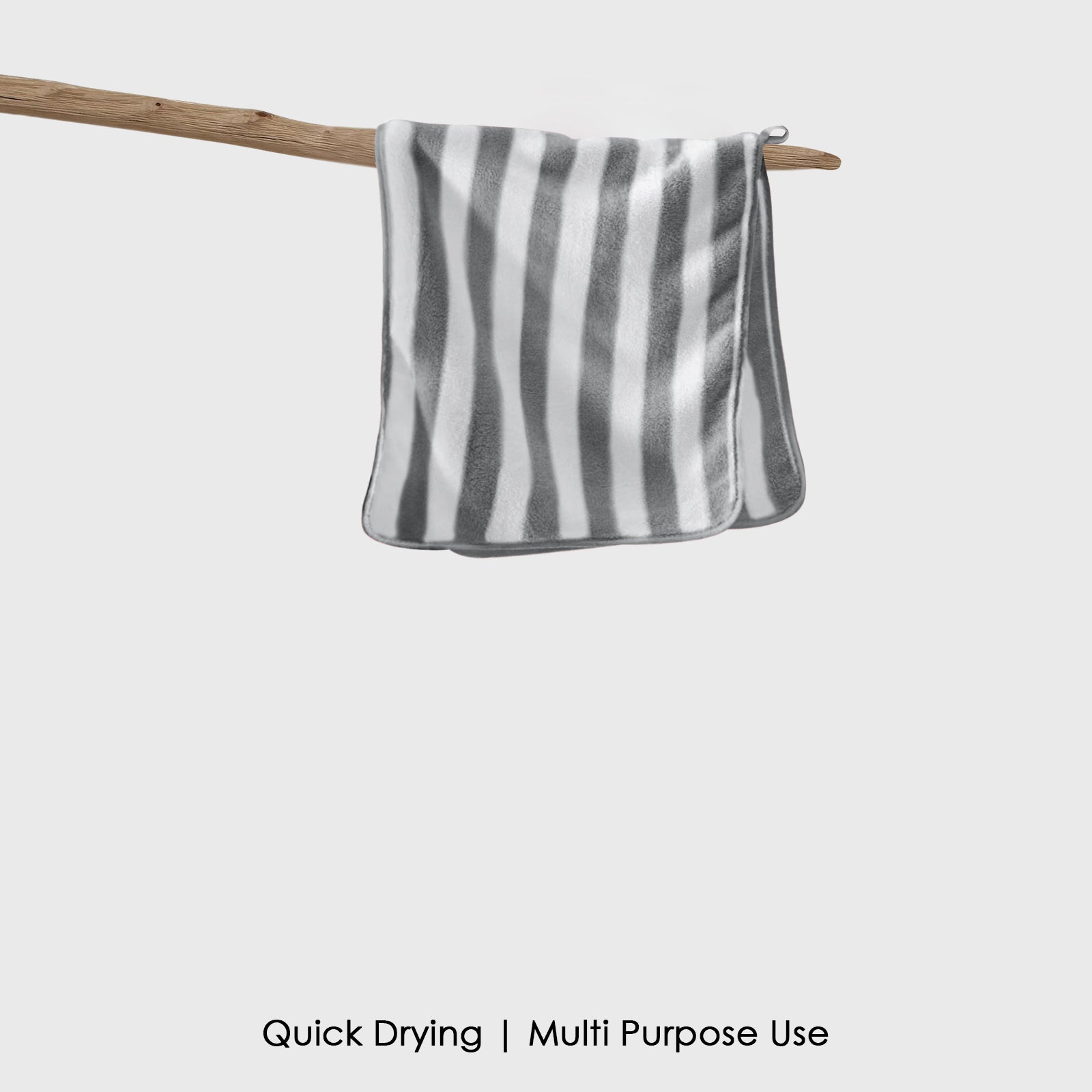 HOUSSE Microfiber Blaze Hand Towel for Women & Men | Quick Dry | Ultra Absorbent |Perfect for Bathroom |Sports | Travel | Ideal for Workout | Spa| Beach | Fitness | 360 GSM (Grey, 40x60)